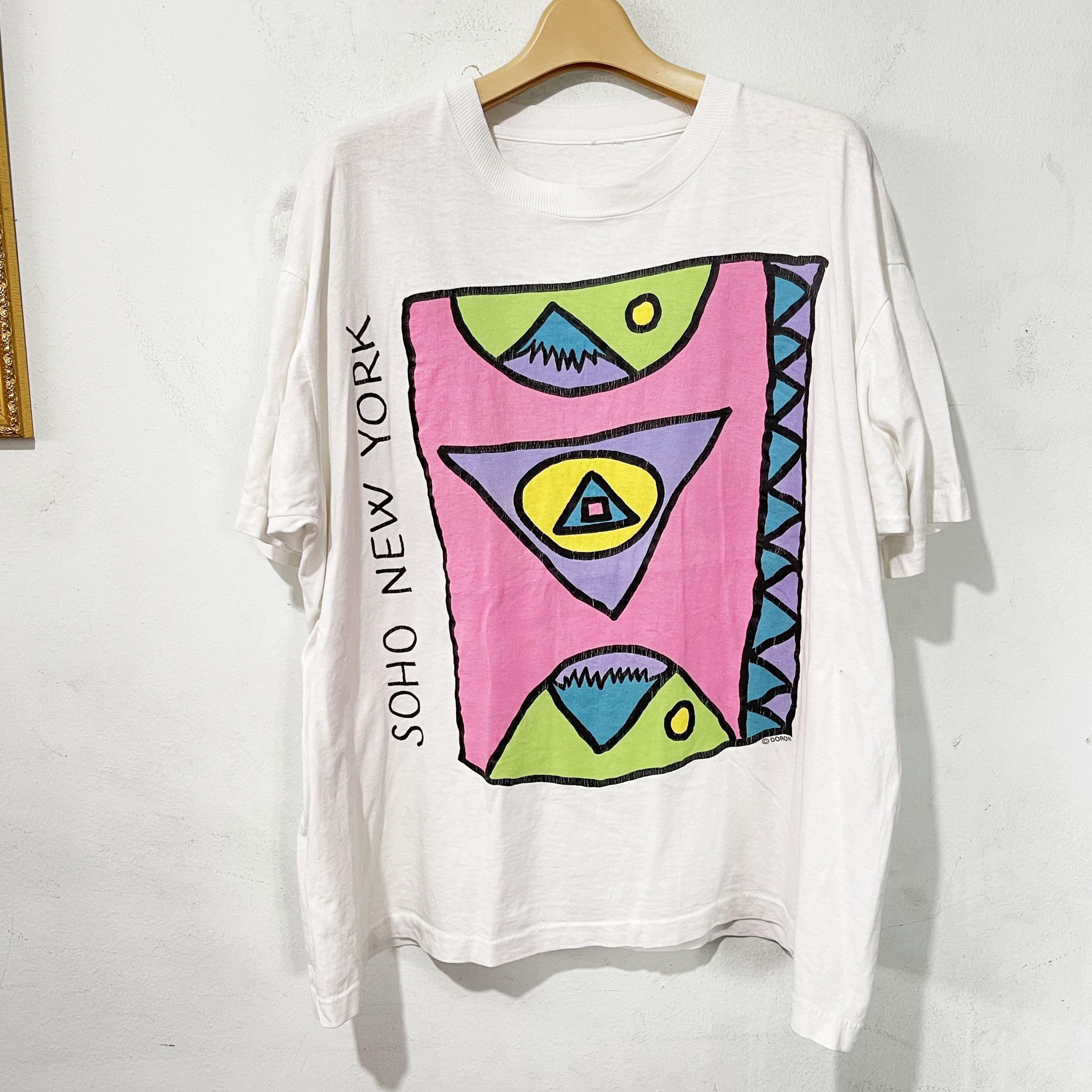 Vintage Vintage 90s Soho New York T-Shirt Size US XL / EU 56 / 4 - 1 Thumbnail
