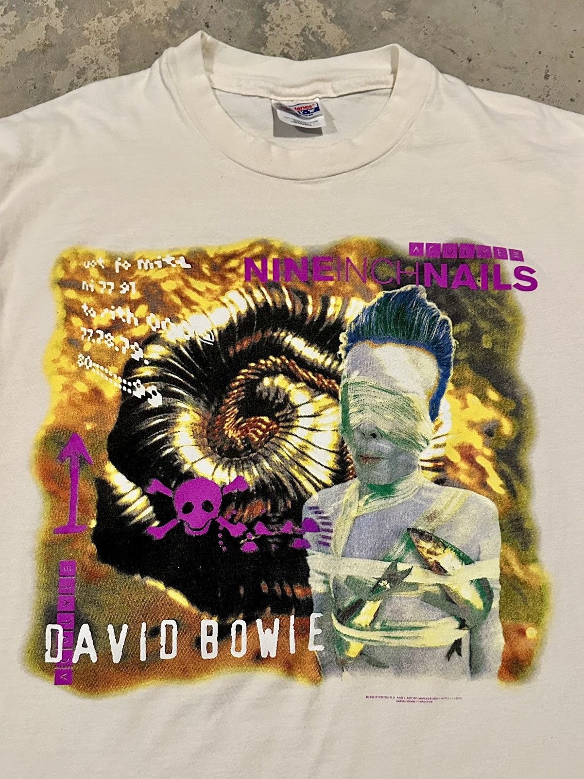 Band Tees × Vintage Vintage 1995 Nine Inch Nails David Bowie Tour T-Shirt Size L Size US L / EU 52-54 / 3 - 2 Thumbnail