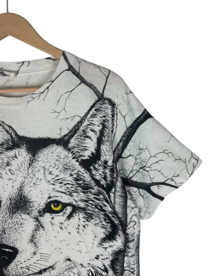 Habitat × Vintage Vintage 90s Wolf Full Print Tshirt Size US L / EU 52-54 / 3 - 3 Thumbnail