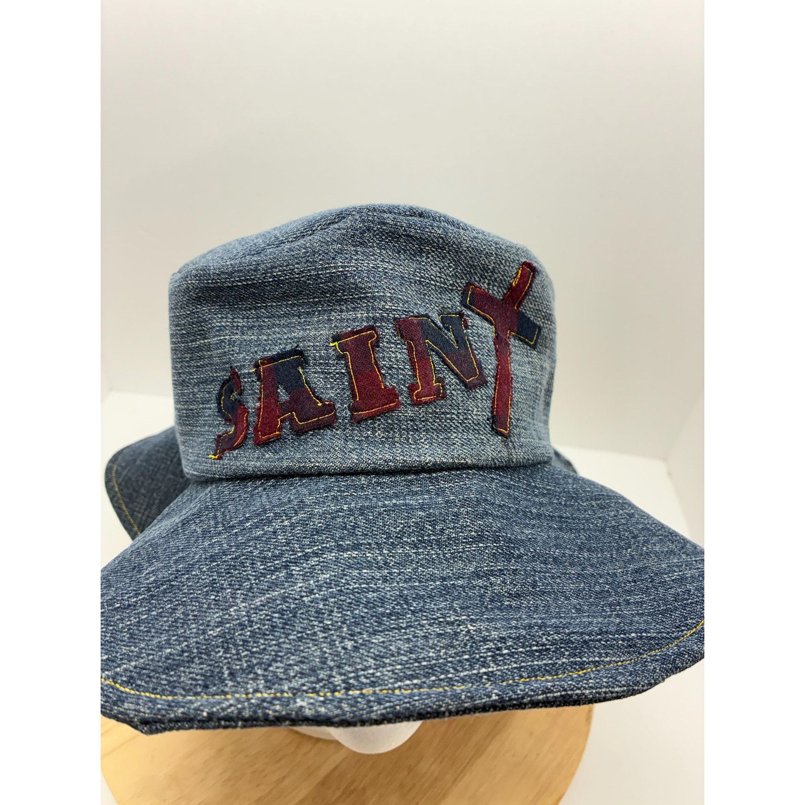 Other Reworked Denim “Saint” Hat – Y2K Minimal Streetwear Size ONE SIZE - 8 Thumbnail