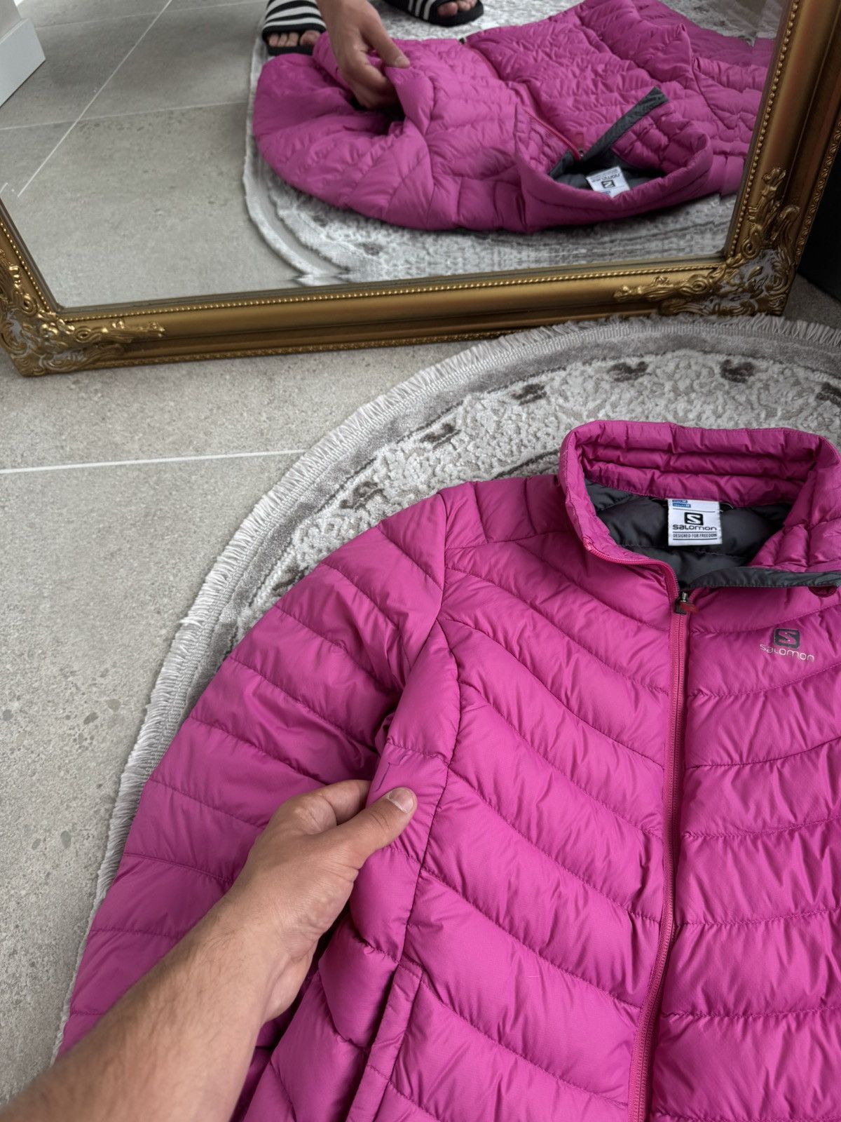 Salomon Salomon Pertex Mickrolight Down Puffer Jacket Outdoor Ski Size M / US 6-8 / IT 42-44 - 6 Thumbnail