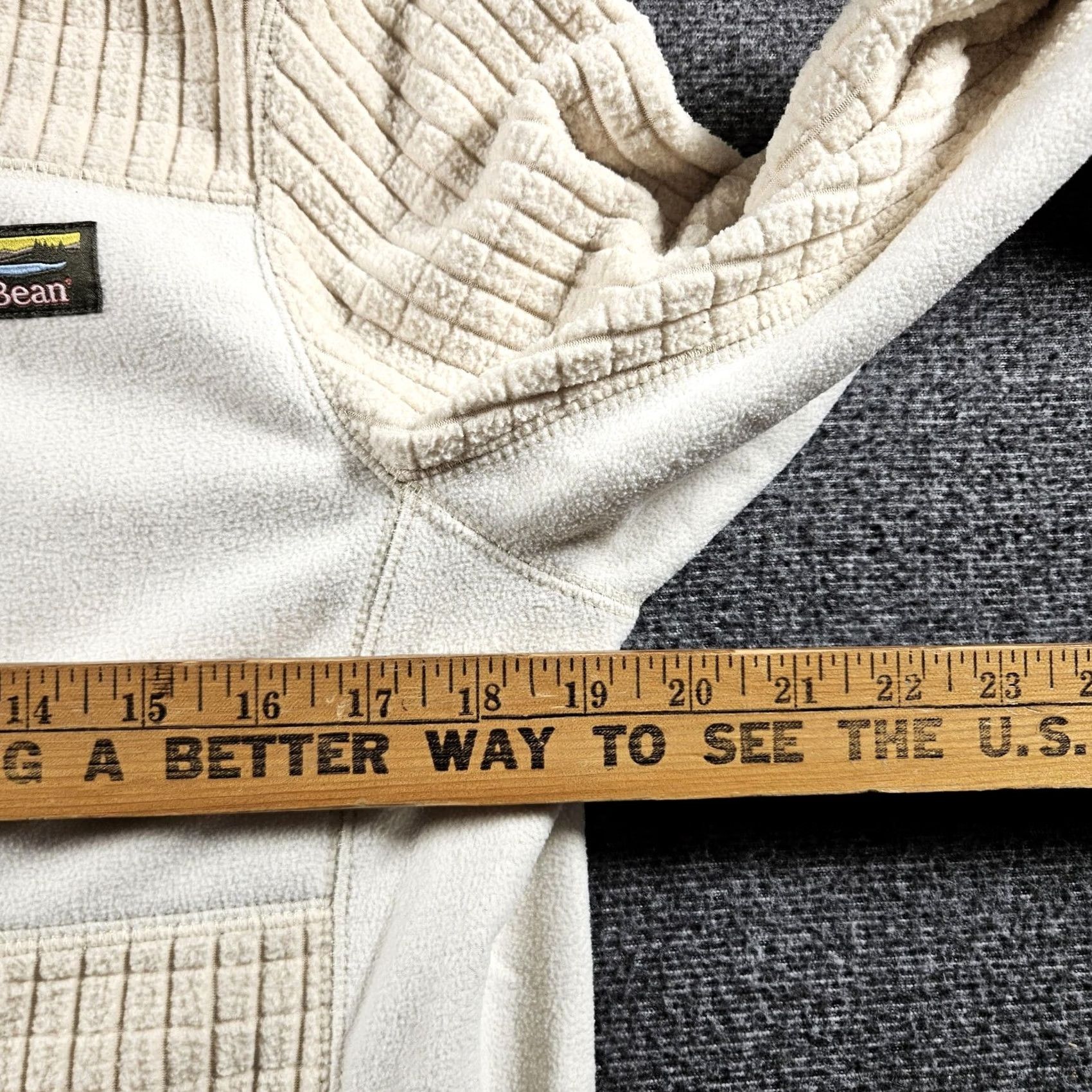 Vintage LL Bean Fleece Jacket Womens M Beige Full Zip Pockets Outdoor Merch Casual Travel Size M / US 6-8 / IT 42-44 - 6 Thumbnail