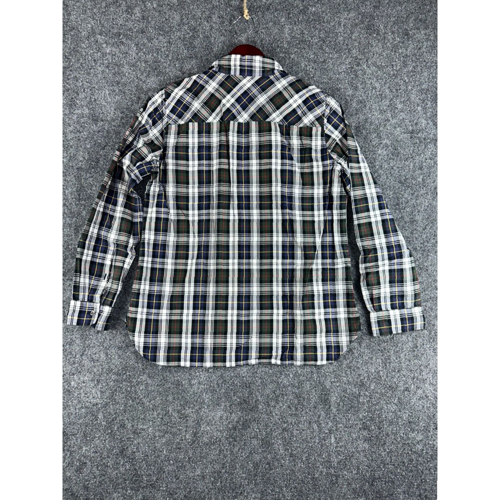 J.Crew J.CREW Shirt Womens 8 Forest Plaid Long Sleeve Button Up Pocket Shrunken/Regular Fit Size M / US 6-8 / IT 42-44 - 7 Thumbnail