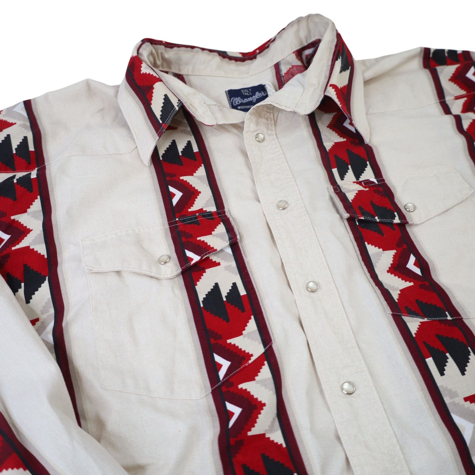 Vintage × Wrangler Vintage Wrangler Aztec Pearl Snap Down Southwestern Shirt Size US XXL / EU 58 / 5 - 5 Thumbnail