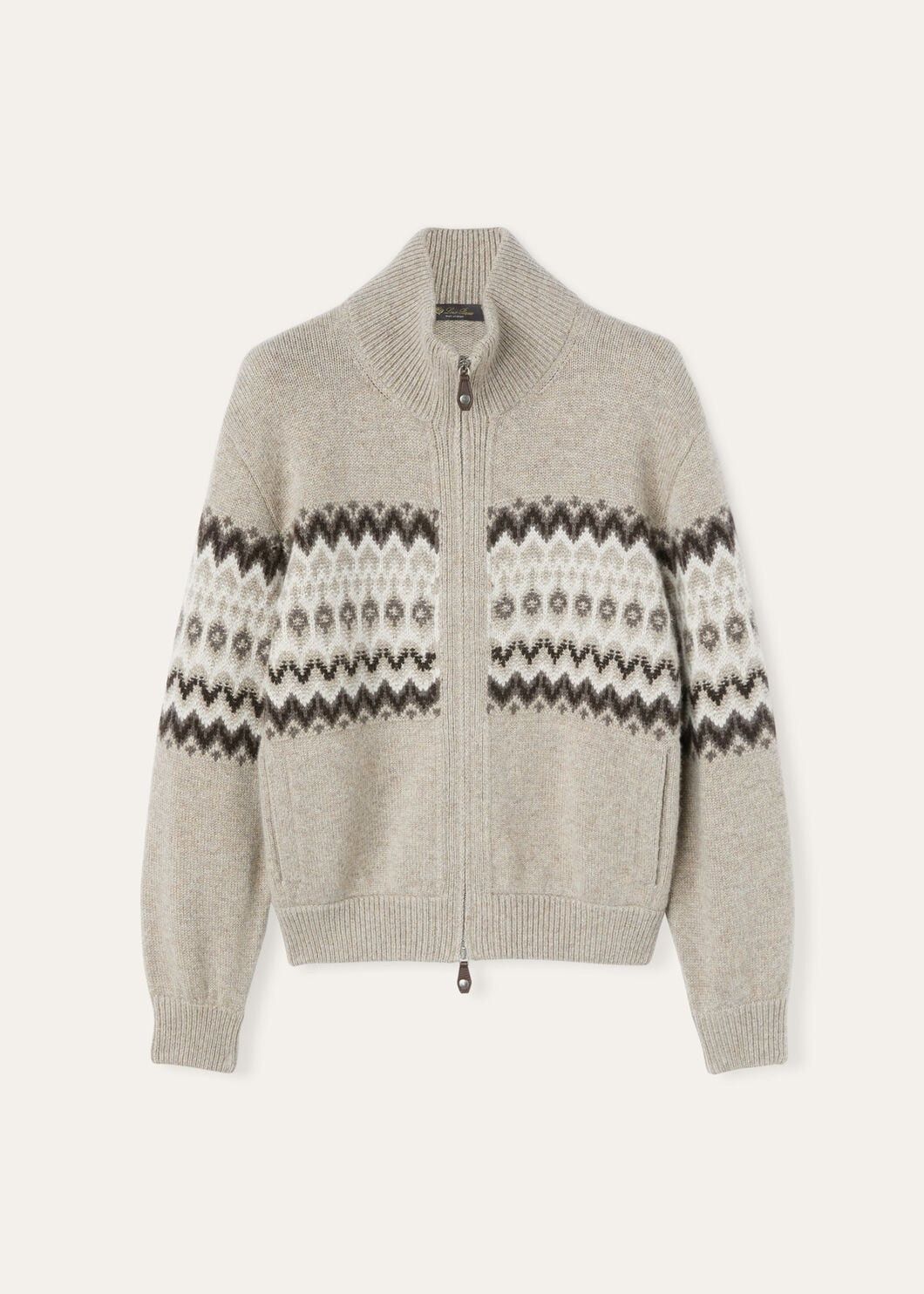 Loro Piana o1w1db10825 FAO6313 Alpe Pile Bomber Sweater in Grey Size S / US 4 / IT 40 - 1 Thumbnail
