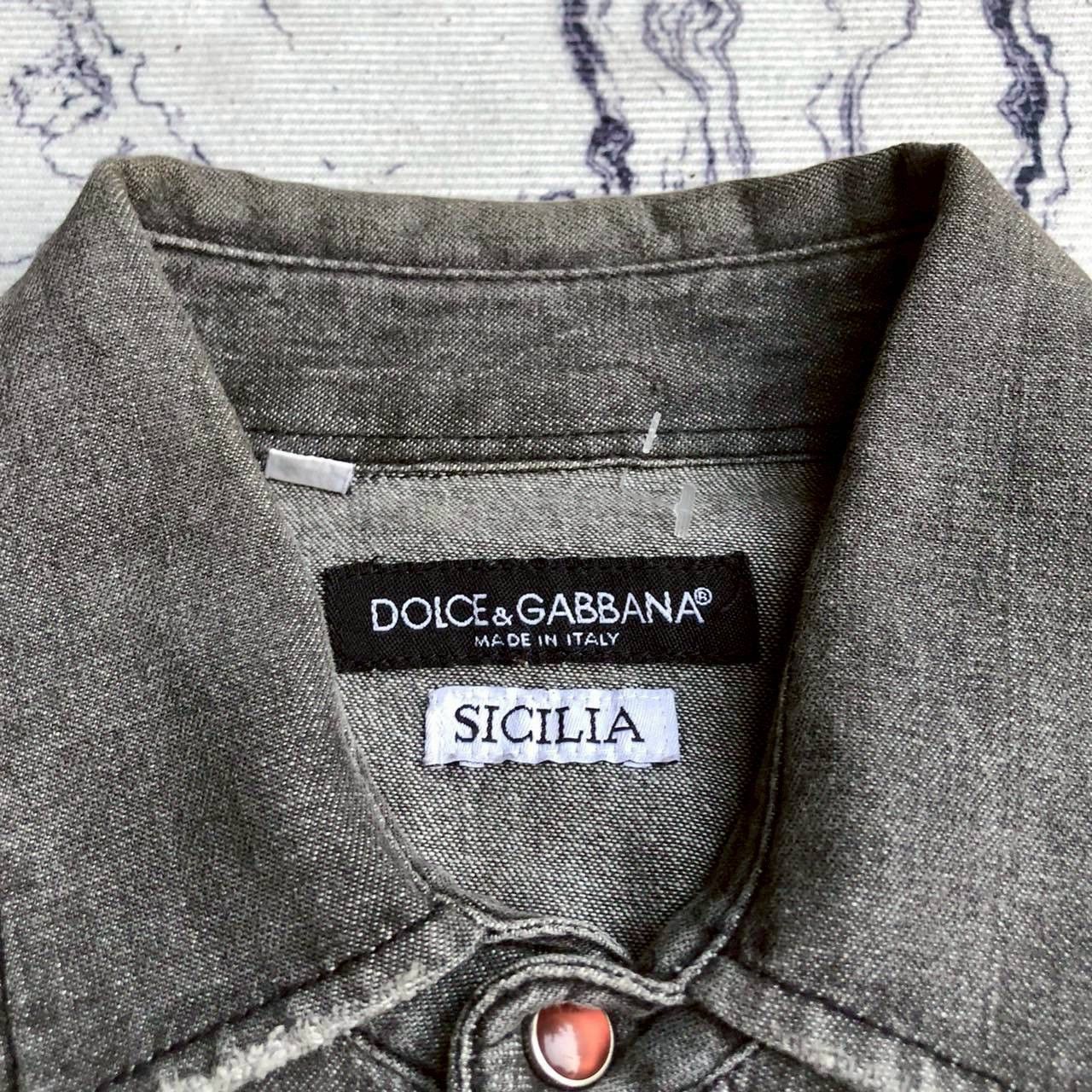 Dolce & Gabbana Dolce & Gabbana Sicilia Grey Denim Shirt Size S / US 4 / IT 40 - 7 Thumbnail