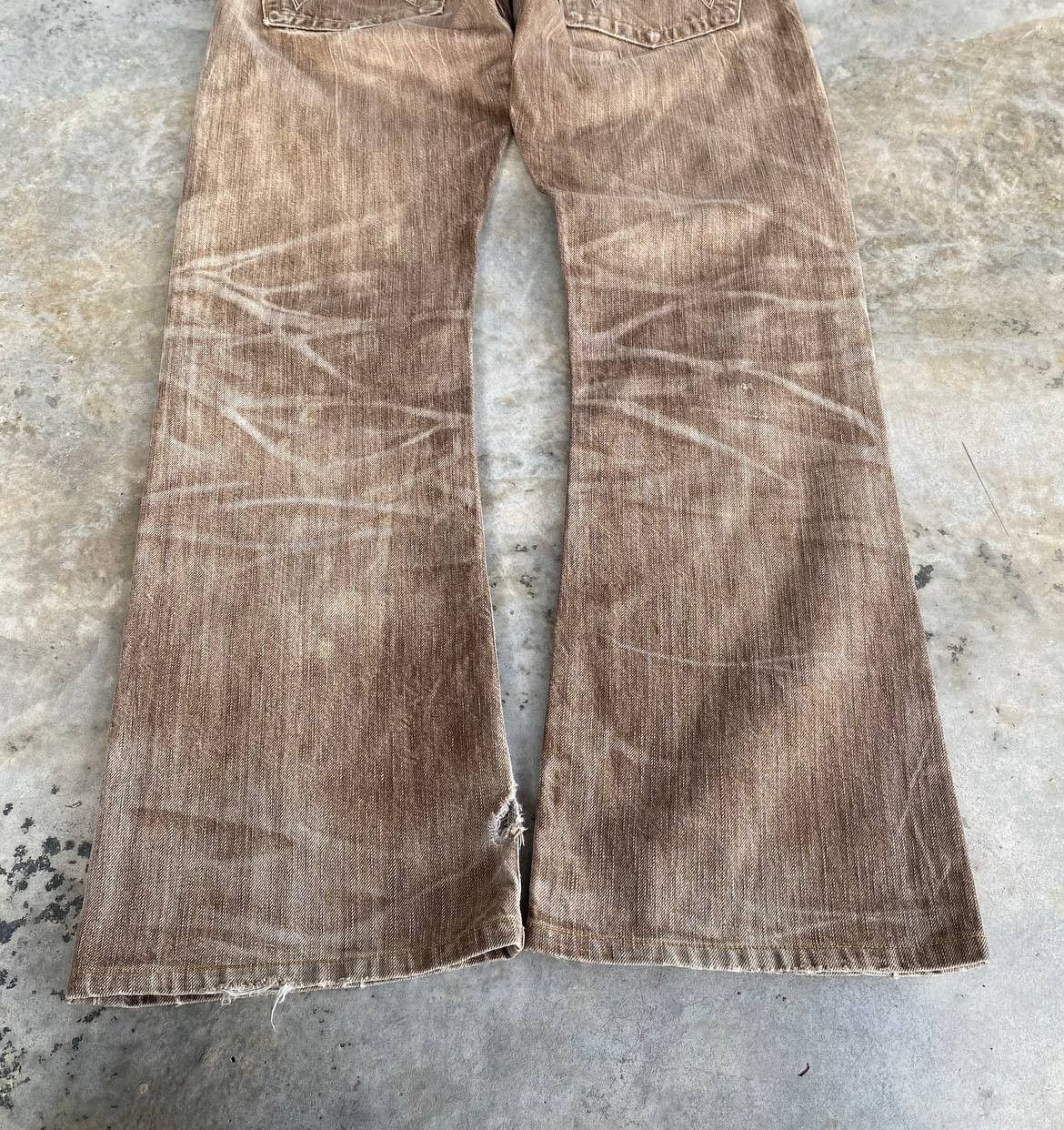 Edwin × Vintage RARE VINTAGE EDWIN FLARED BLUETRIP JAPAN CLAWMARK DISTRESSED Size US 28 / EU 44 - 6 Thumbnail