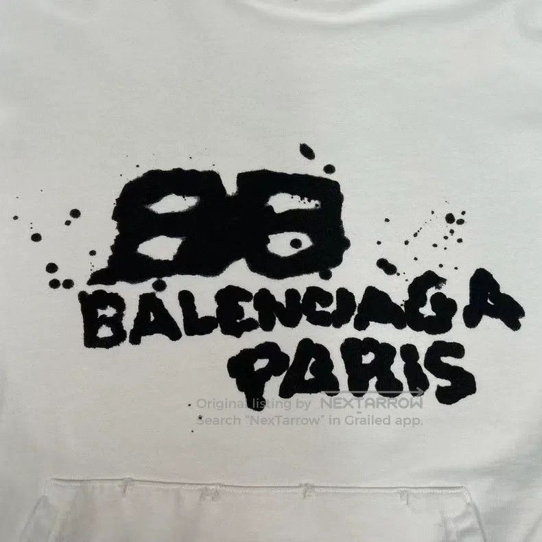 Balenciaga Balenciaga Splatter double B graffiti letter logo hoodie Size US XS / EU 42 / 0 - 5 Thumbnail