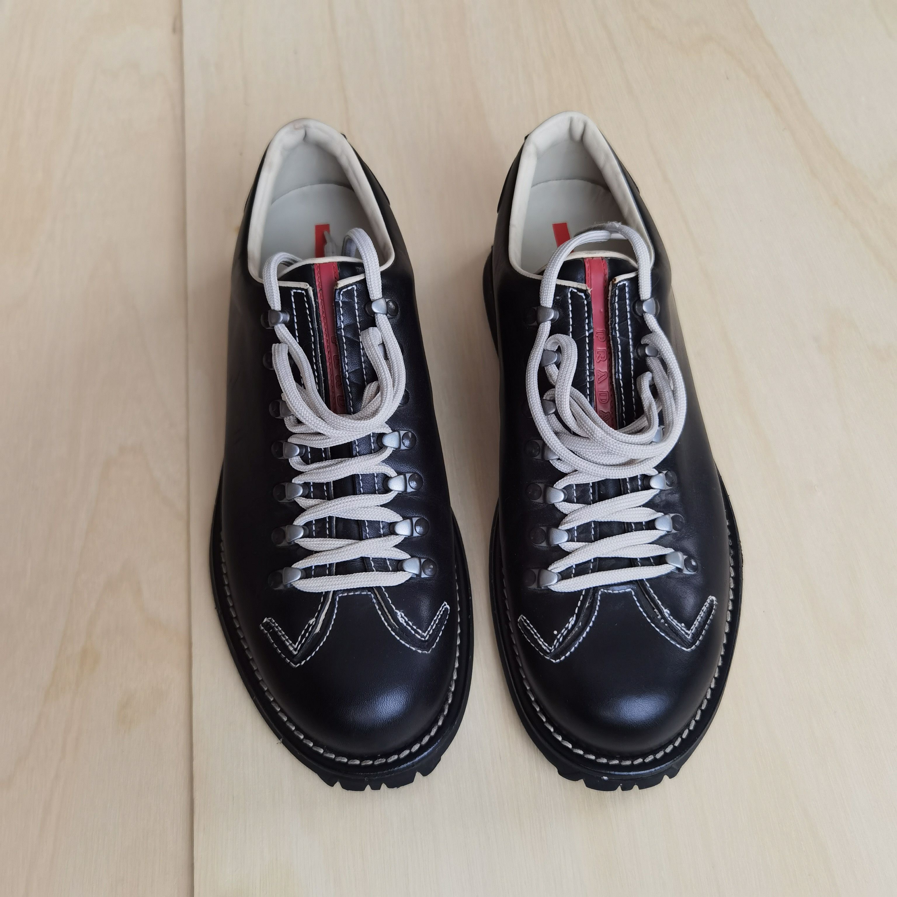 靴 prada archive leather shoes Prada archive leather hiking shoes