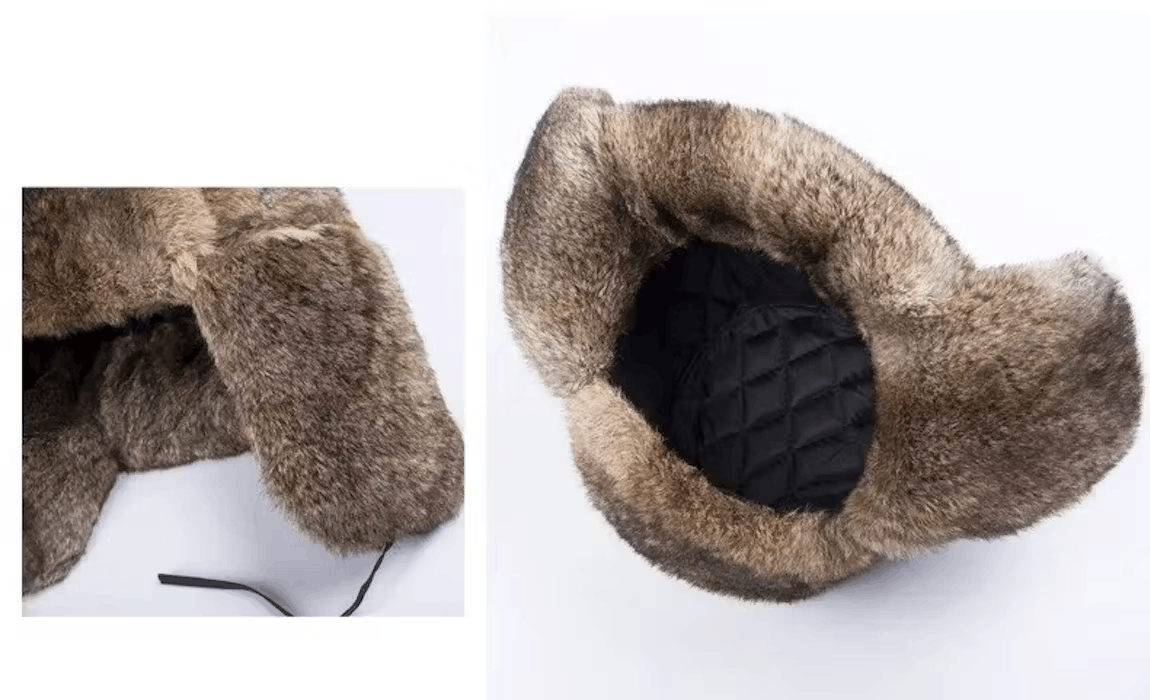 Other Luxury Vintage Soviet Army Design Real Fur Trapper Hat Size ONE SIZE - 3 Thumbnail