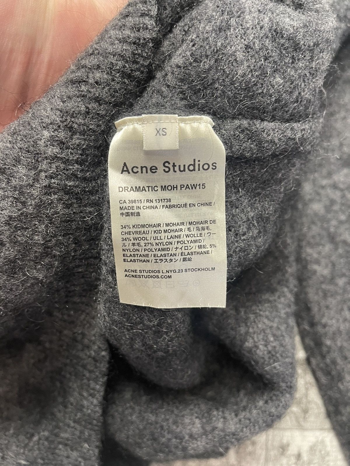 Acne Studios Acne Studio Dramatic Mohair Paw15 Wool Sweater Size Xs Men's Size US XS / EU 42 / 0 - 8 Thumbnail