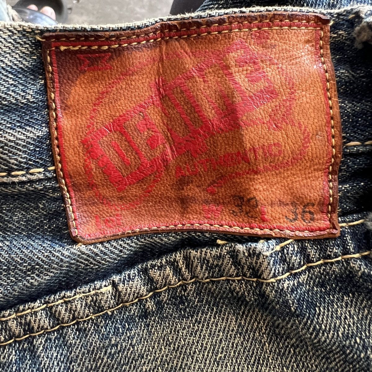 Denime Vintage Denime Authentic Leather Patch Slevedge DenimJeans Size US 30 / EU 46 - 14 Thumbnail