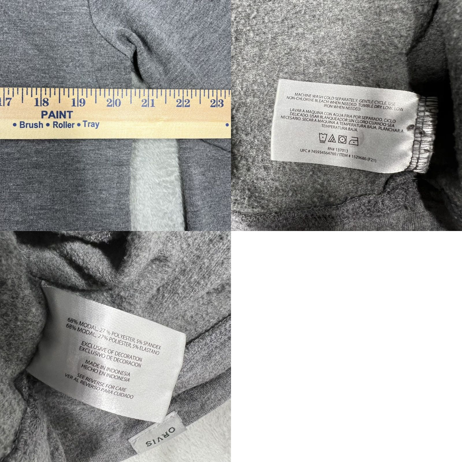 Orvis Orvis Mens Small Oversize Pullover Crew Neck Sweater Gray Long Sleeve Fleece EUC Size US S / EU 44-46 / 1 - 9 Thumbnail