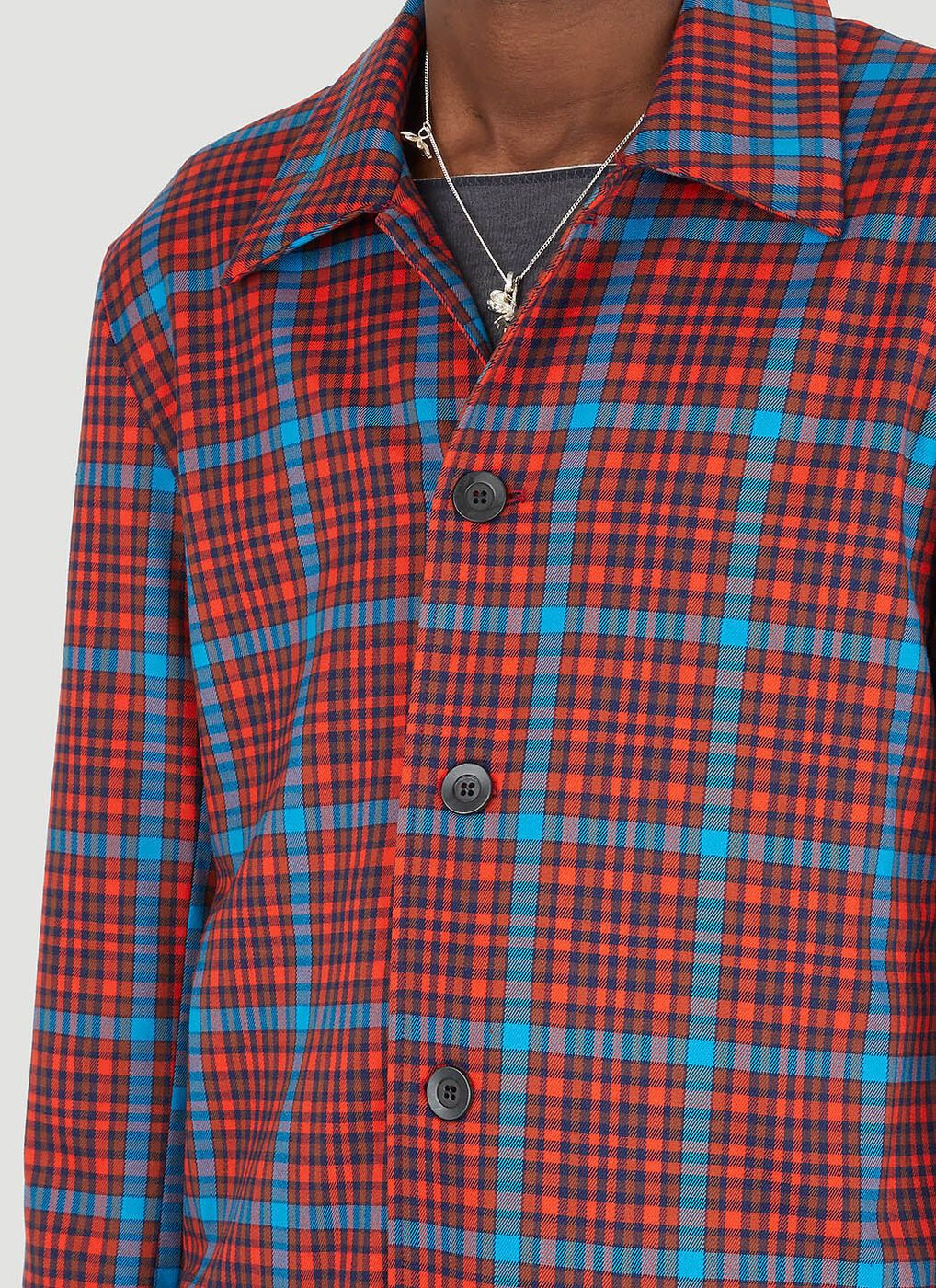 Acne Studios NWT $560 - Deadstock Check Long Split Trench Coat Size US L / EU 52-54 / 3 - 5 Thumbnail
