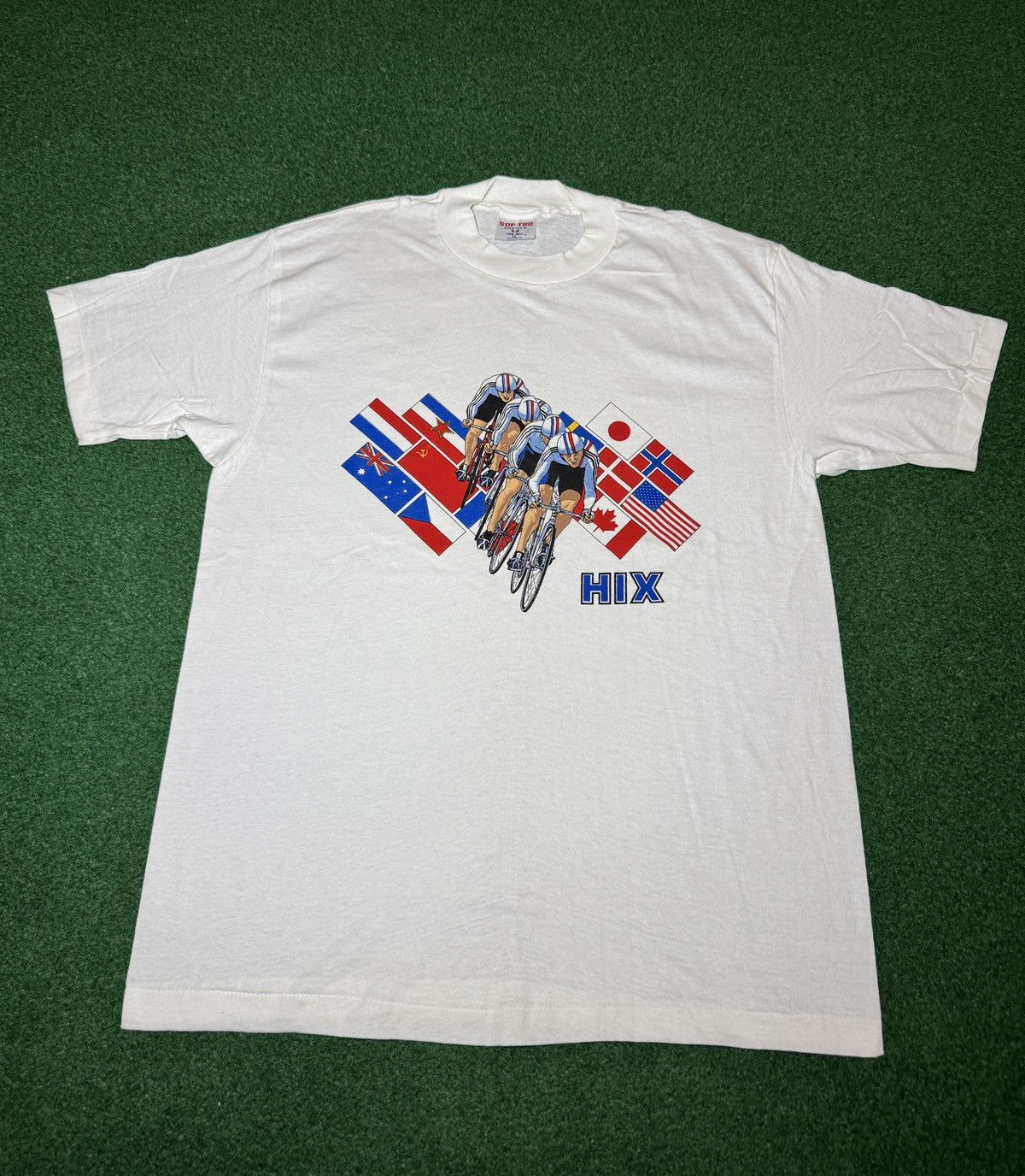 Vintage Hix Cycles Bicycle Cycling 90s L/XL Race T Shirt 22x31 Size US XL / EU 56 / 4 - 1 Thumbnail