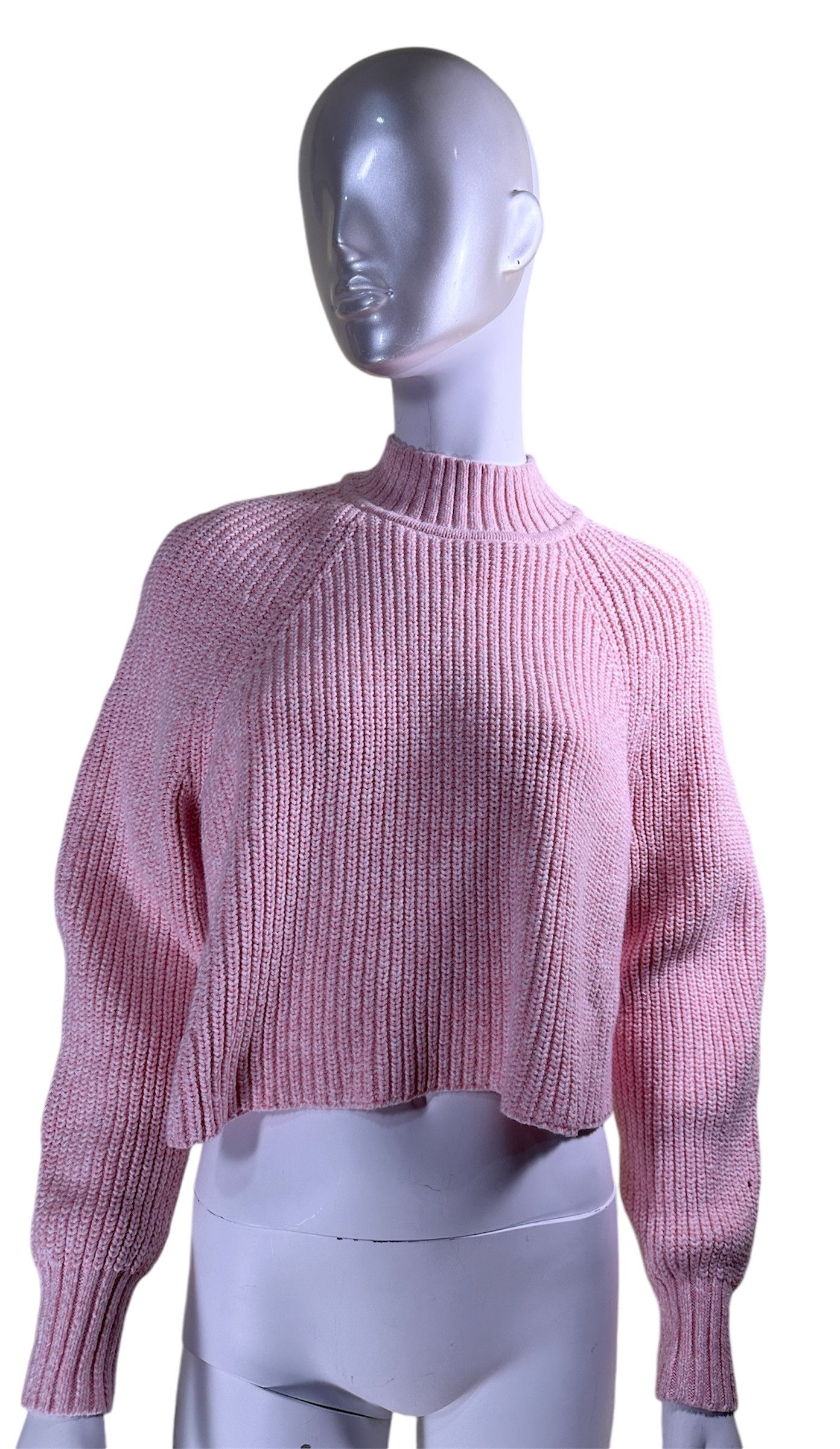 Club Monaco Pink Crop Sweater Cotton Size S / US 4 / IT 40 - 1 Thumbnail