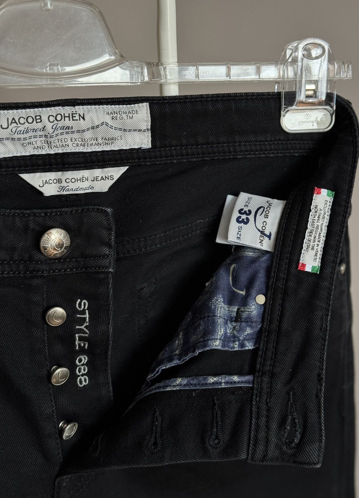 Jacob Cohen Jacob Cohen Black Slim Fit Stretch Jeans Denim Pants 31-33 Size US 33 - 10 Thumbnail