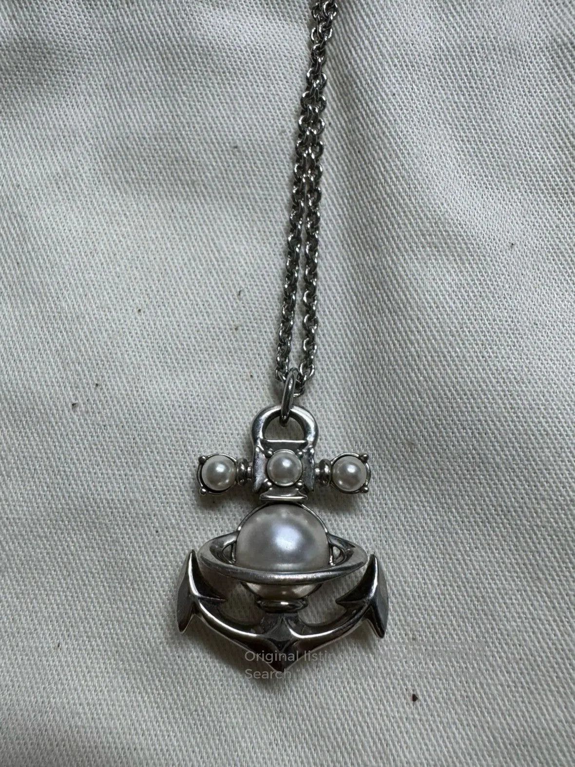 Vivienne Westwood Vivienne Westwood Vintage Saturn Pearl Necklace. Size ONE SIZE - 1 Thumbnail