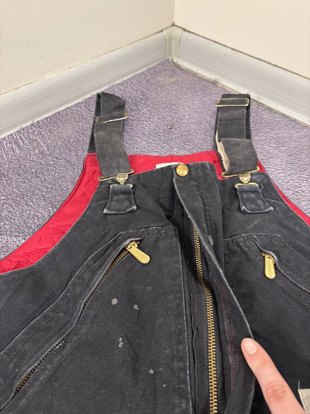 Carhartt Vintage Carhartt R38 BLK Bib Overalls Double Knee Insulated Size US 40 / EU 56 - 13 Thumbnail