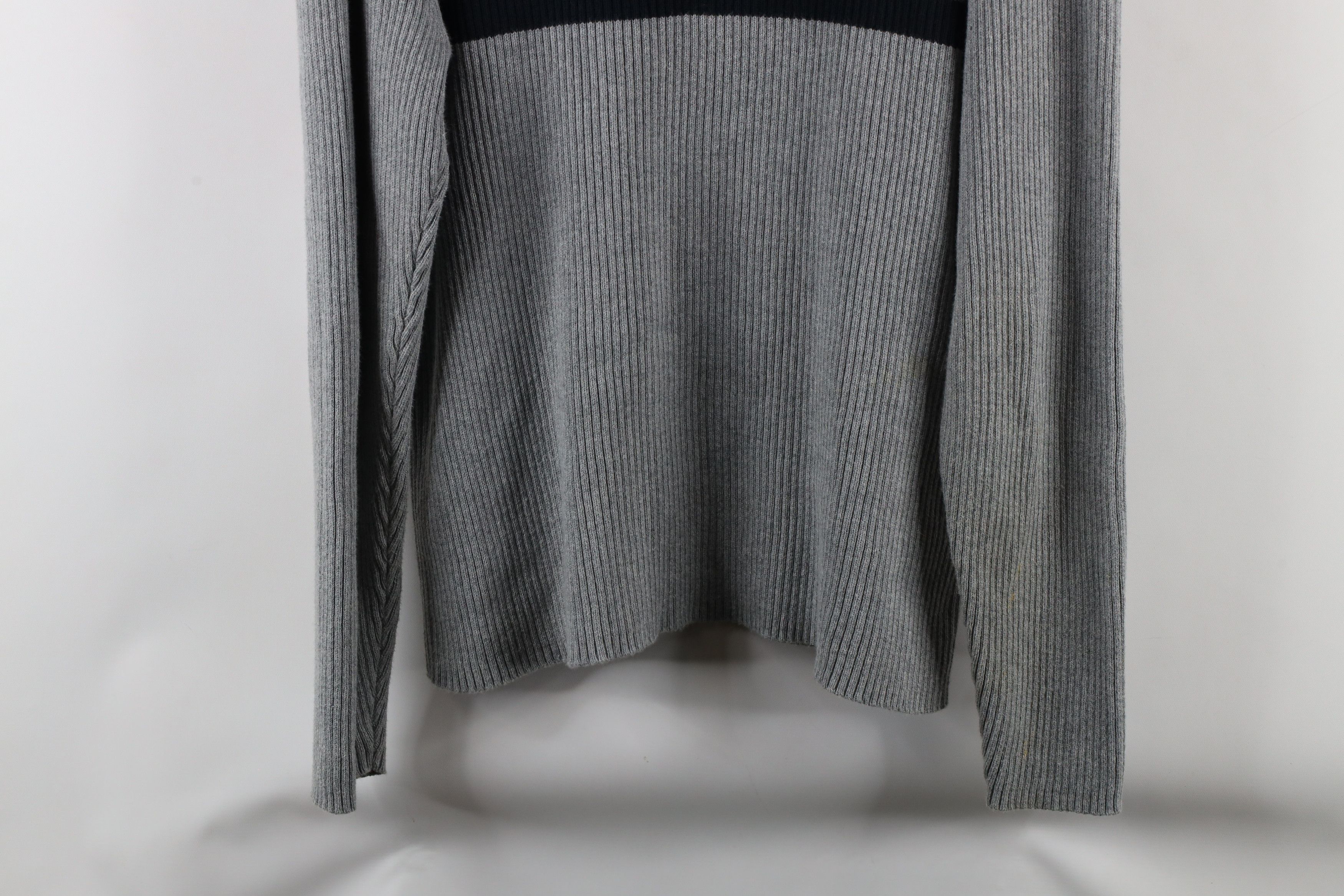 Ralph Lauren × Vintage Vintage 90s Ralph Lauren Ribbed Knit Turtleneck Sweater Gray Size US XL / EU 56 / 4 - 12 Thumbnail