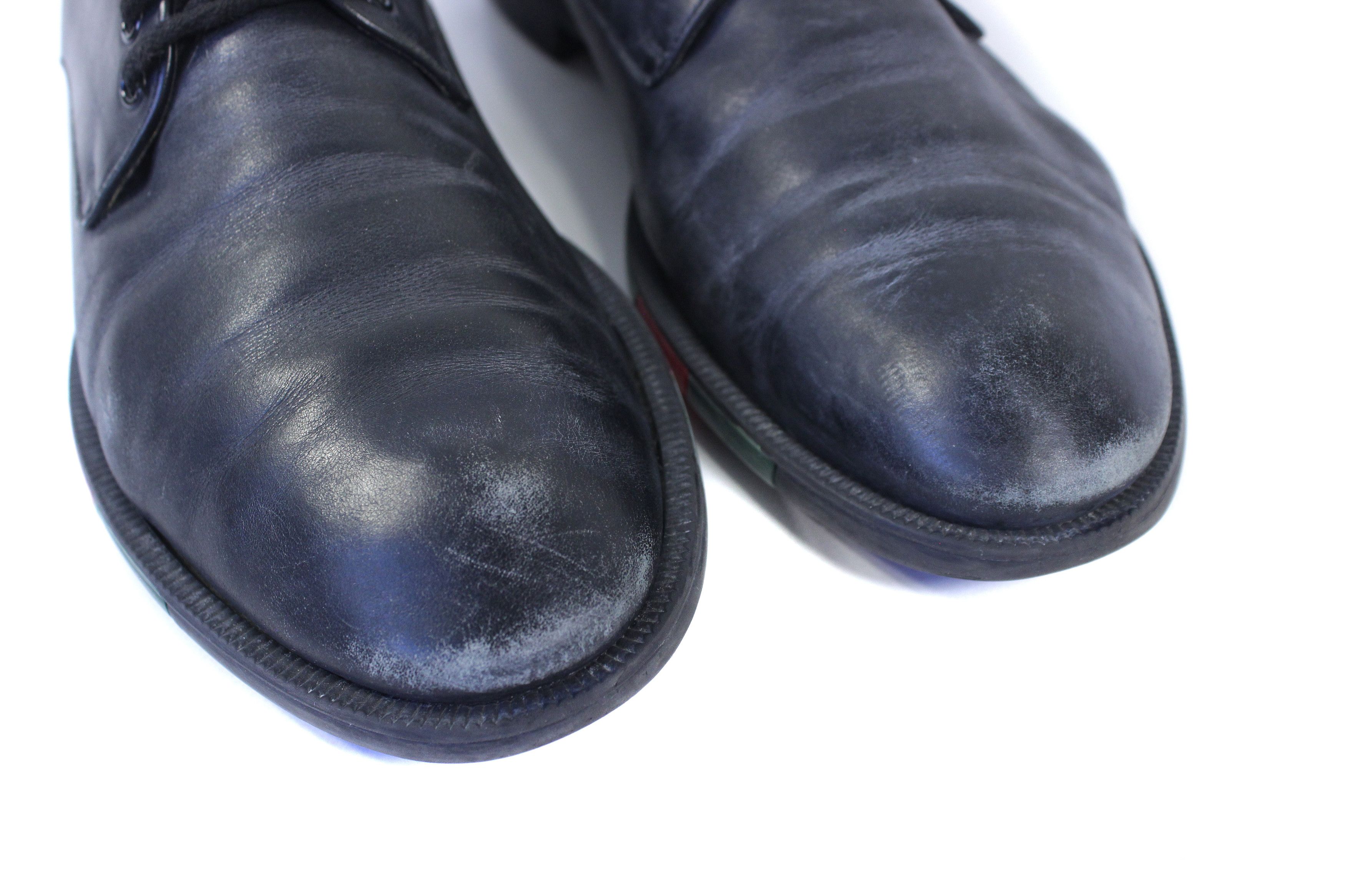 Gucci Tom Ford Era Wed Stripe Leather Oxford Shoes Vintage Size US 10 / EU 43 - 3 Thumbnail