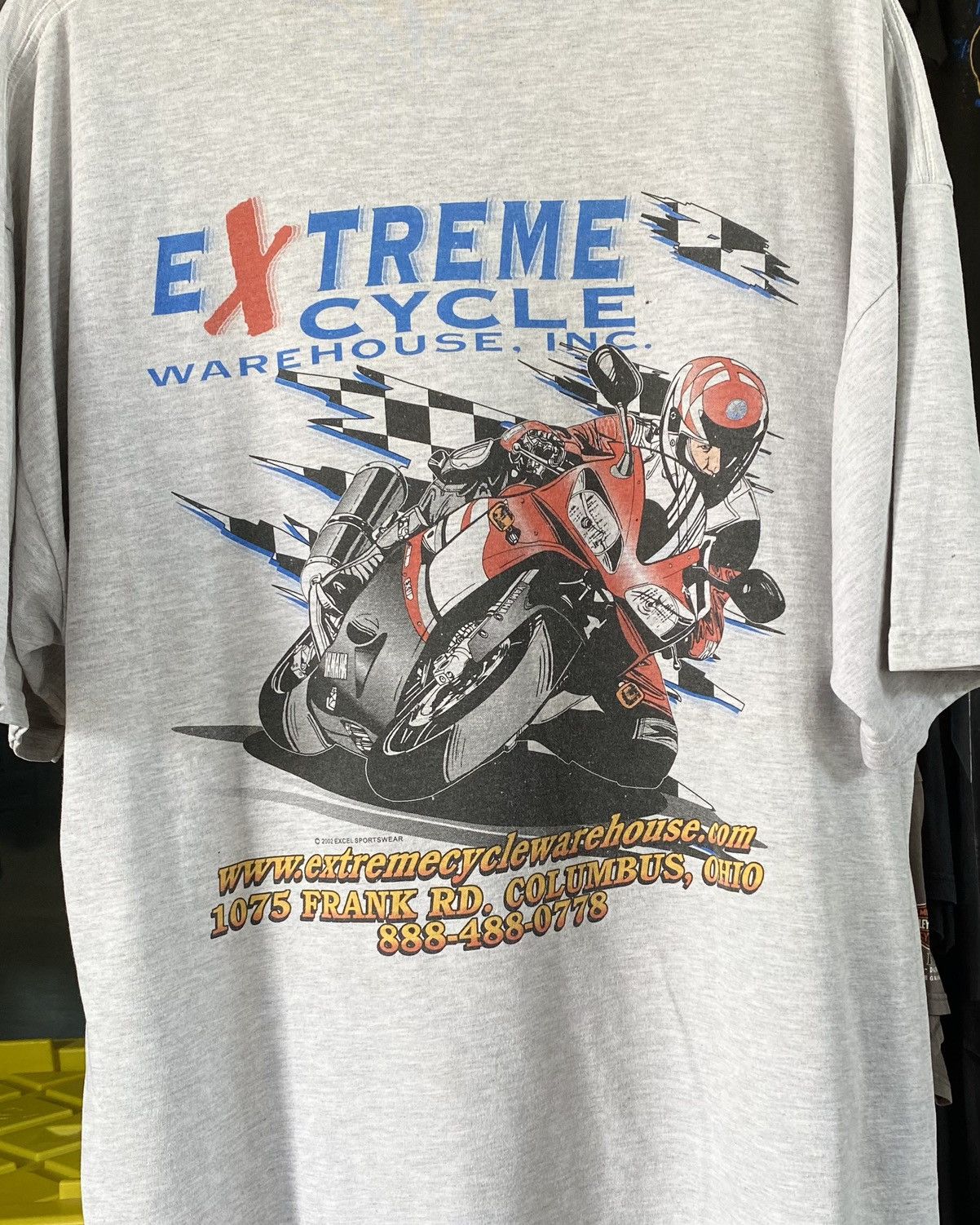 Jerzees × Vintage Tshirt Vintage Extrem Cycle Warehouse Ohio 2002 Colombus Vtg Size US XL / EU 56 / 4 - 6 Thumbnail