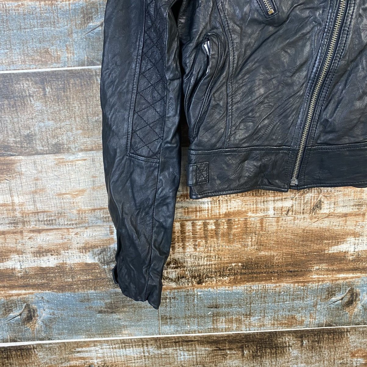 Genuine Leather DL Japan bikers vintage Black Leather Jacket #C1139 Size XS / US 0-2 / IT 36-38 - 7 Thumbnail