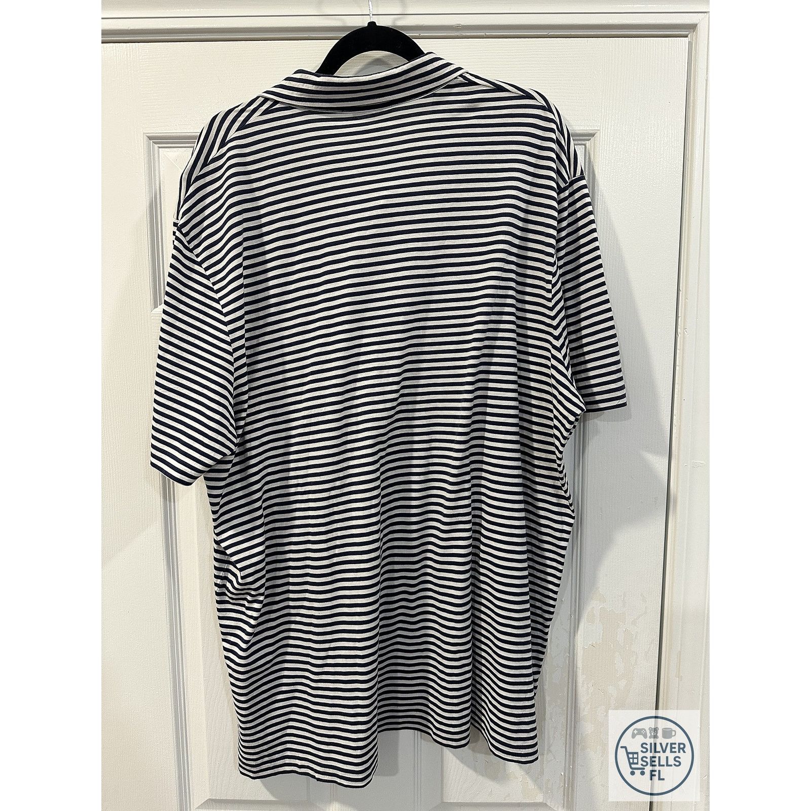 Polo Ralph Lauren Polo Ralph Lauren XL Navy White Striped Crest Pocket Shirt Size US XL / EU 56 / 4 - 8 Thumbnail