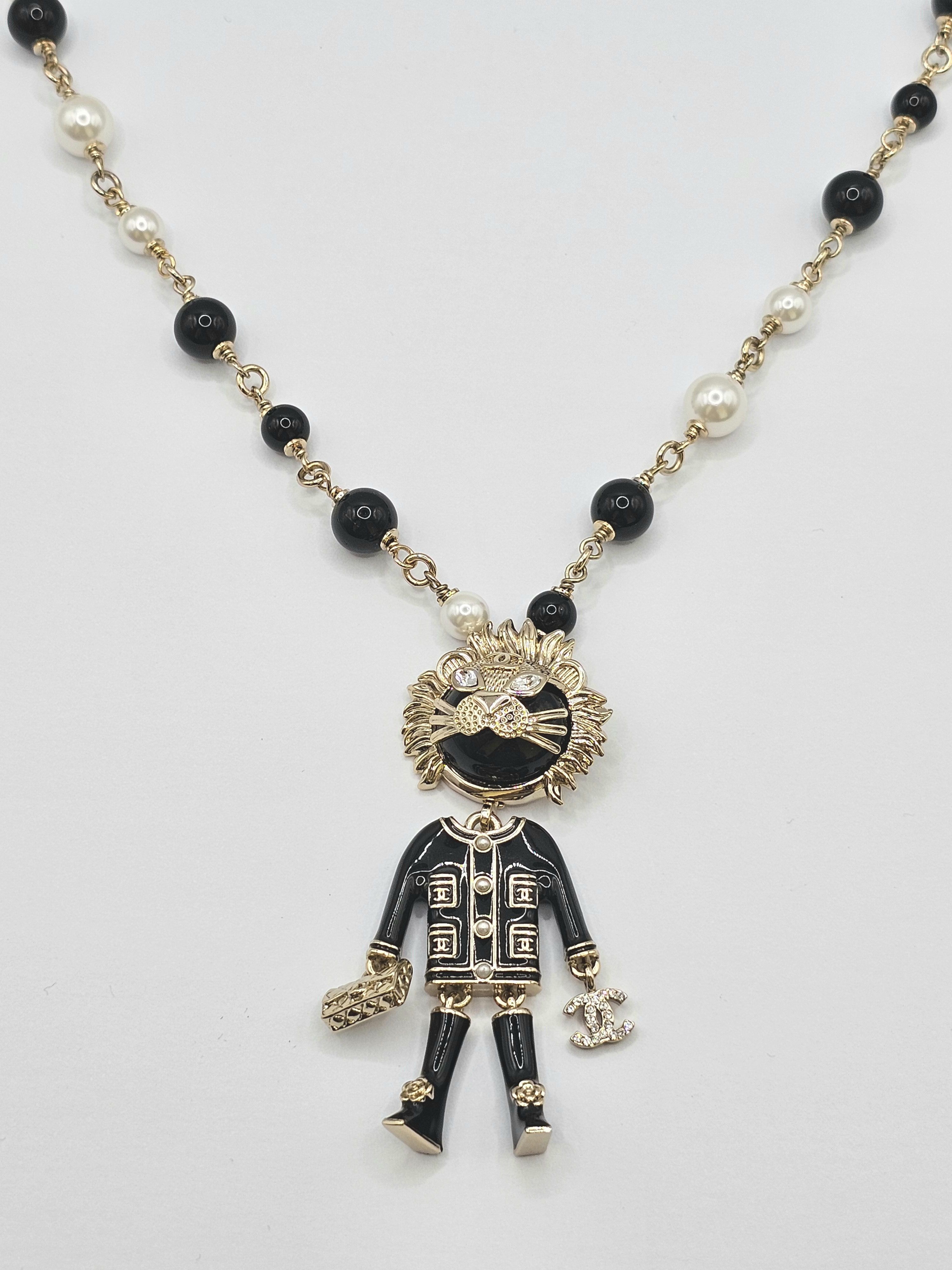 Chanel Lion Gold Necklace Coco Lion Chain Women's Used | eBay