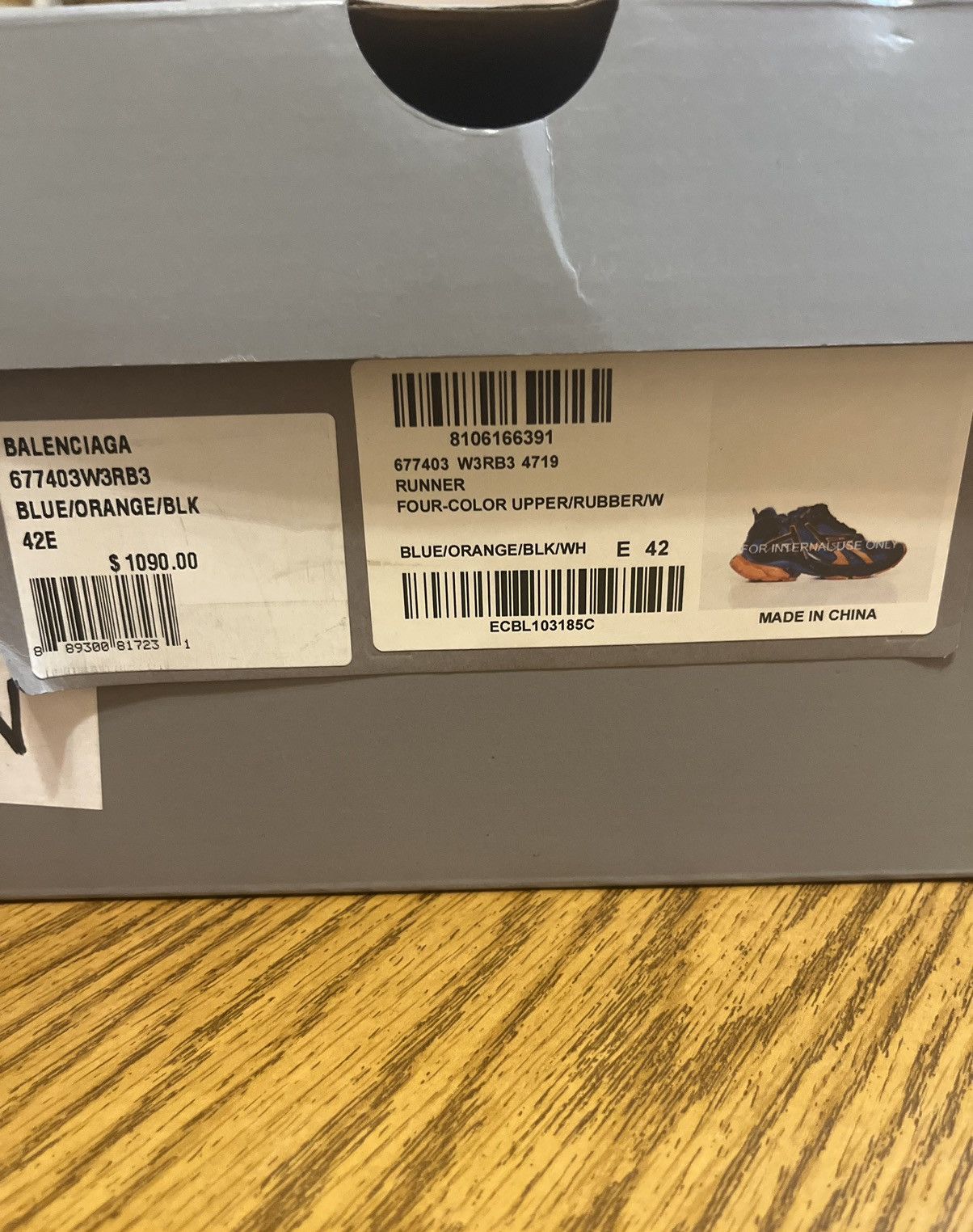 Balenciaga Balenciaga Runner Sneaker (Blue/Orange) Size US 9 / EU 42 - 9 Thumbnail