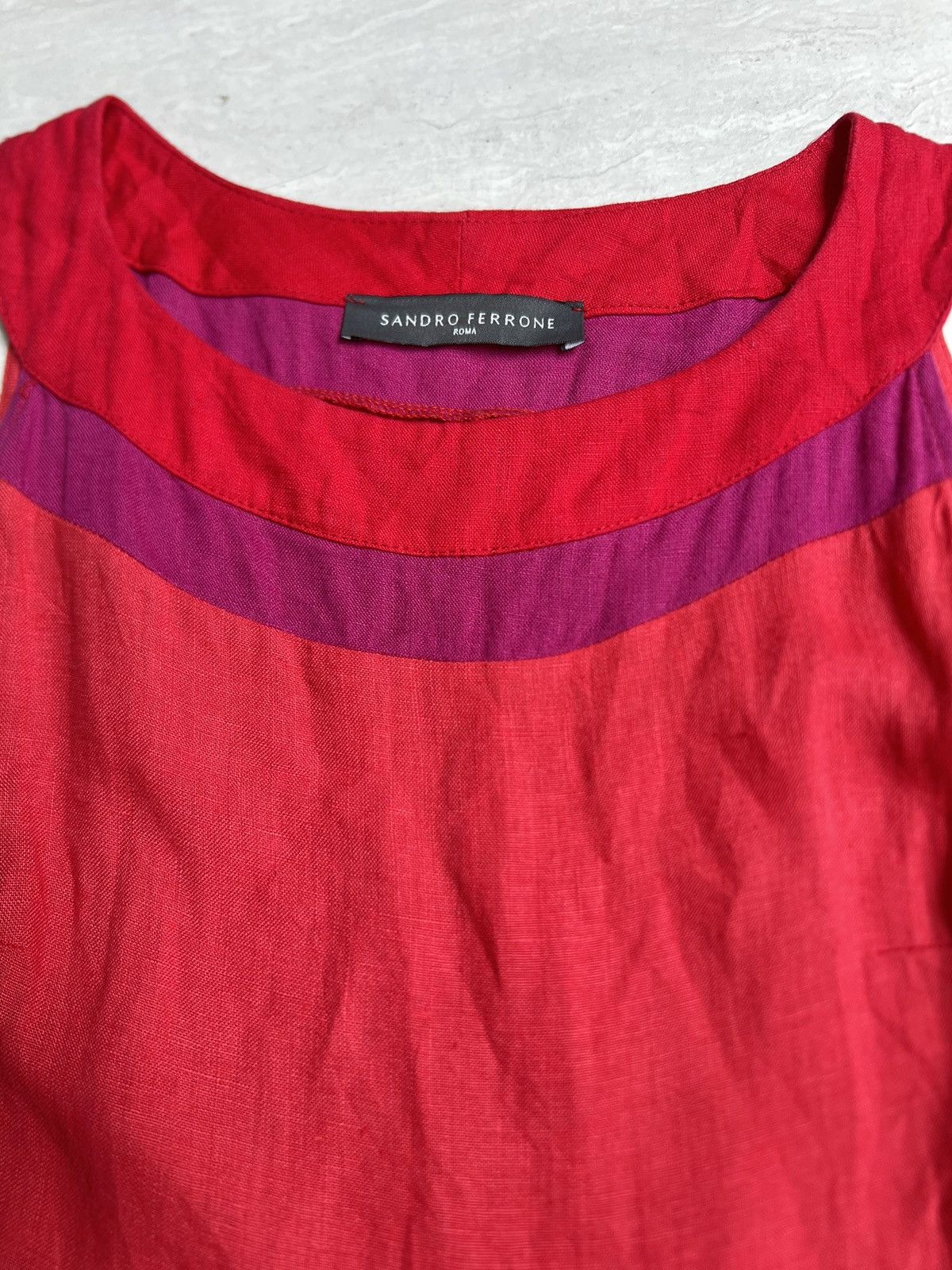 Sandro Sandro Ferrone Red Midi Dress Size XS / US 0-2 / IT 36-38 - 10 Thumbnail