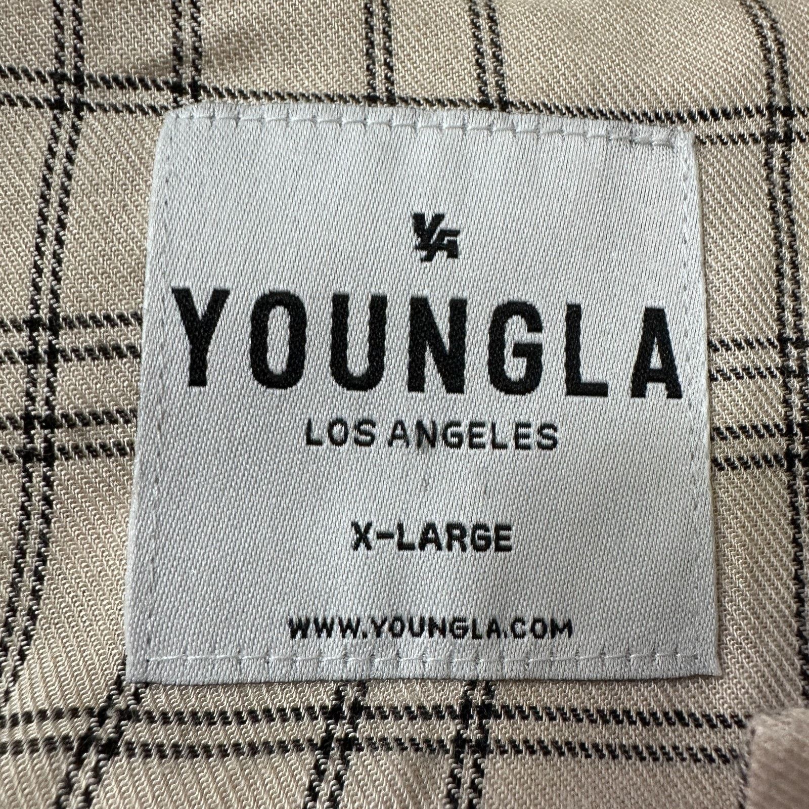 Other YoungLA Shirt Men’s XL Beige Checked Cowboy Cut Pearl Snap Size US XL / EU 56 / 4 - 6 Thumbnail