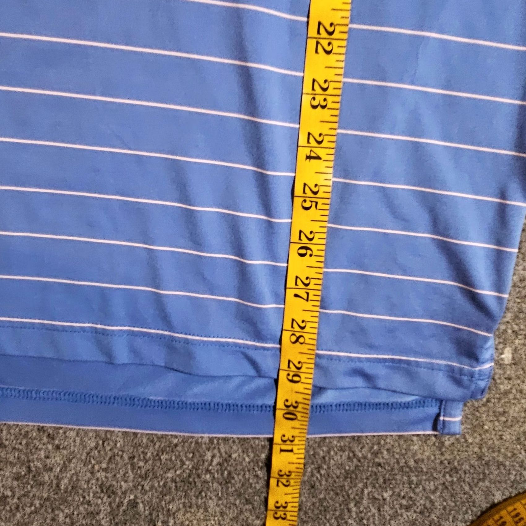 Vintage Fennec Shirt Mens Medium Blue Striped Golf Polo Short Sleeve Performance Casual Size US M / EU 48-50 / 2 - 6 Thumbnail