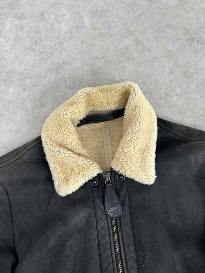 Maison Margiela AW2011 Maison Margiela Shearling Faded Black Leather Jacket Size US M / EU 48-50 / 2 - 4 Thumbnail
