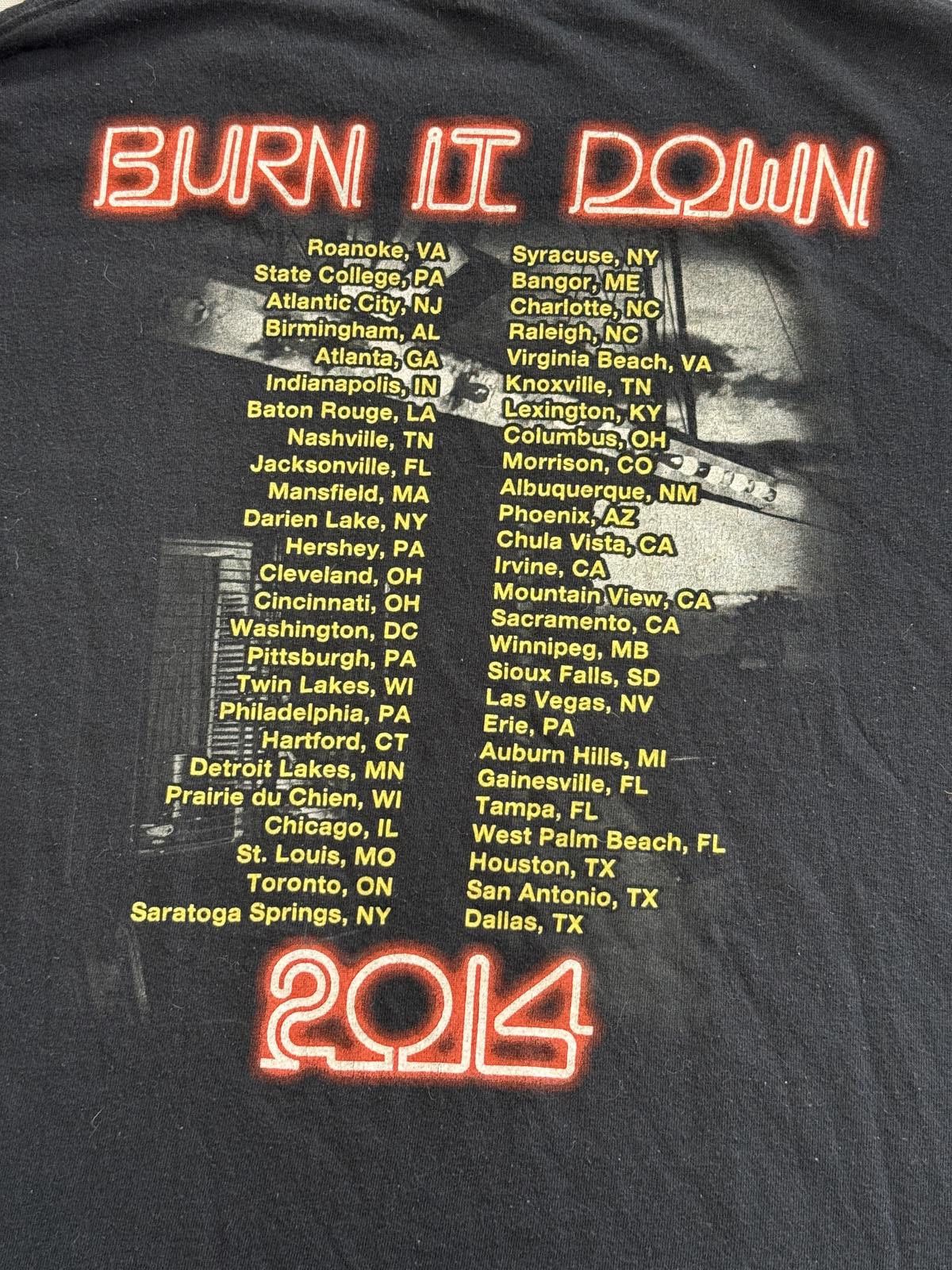 Anvil Jason Aldean T-shirt Burn It Down 2014 Tour - M Size US M / EU 48-50 / 2 - 6 Thumbnail