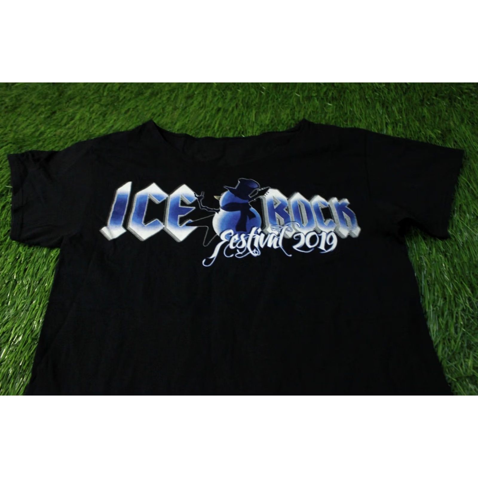 Vintage ICE ROCK FESTIVAL 2019 WOMEN T-Shirt Jersey BLACK Size L Casual Shirt Tee Size L / US 10 / IT 46 - 3 Thumbnail
