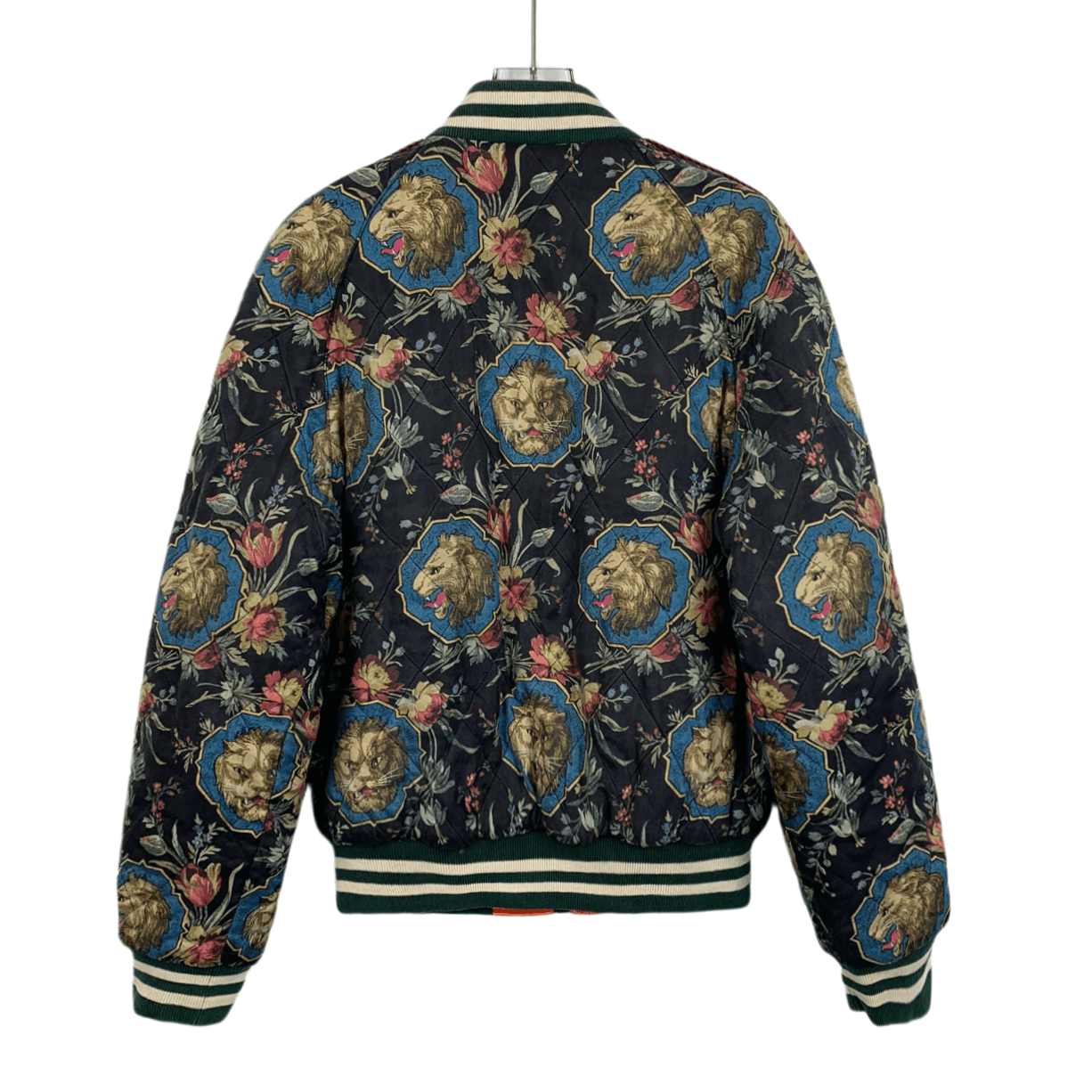 Gucci Gucci Green Velvet Bomber Jacket with Lion and Floral Print Size US S / EU 44-46 / 1 - 2 Thumbnail