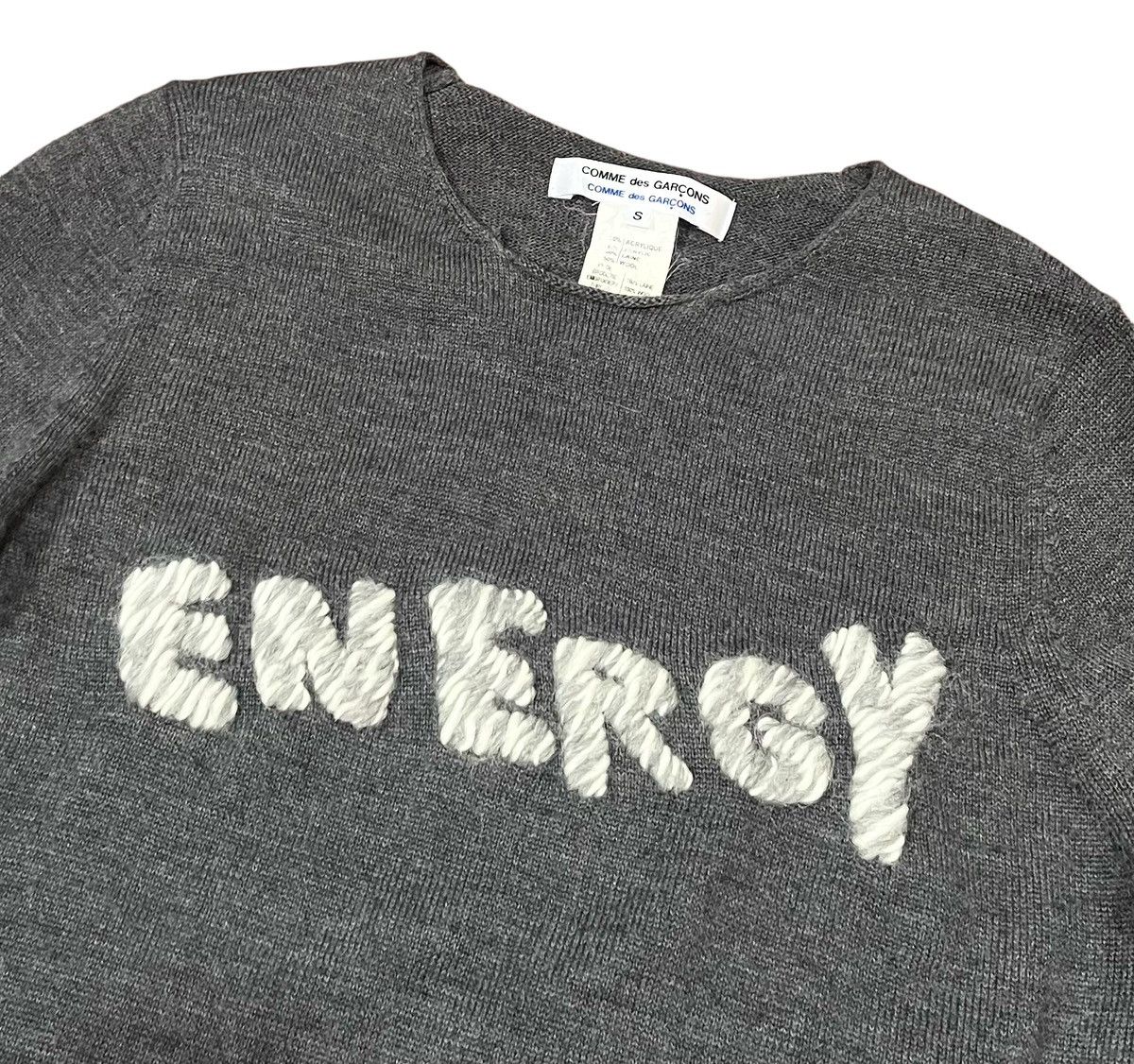 Comme des Garcons *FINAL DROP* Cdg cdg energy embroidered knitted sweater Size US S / EU 44-46 / 1 - 2 Thumbnail
