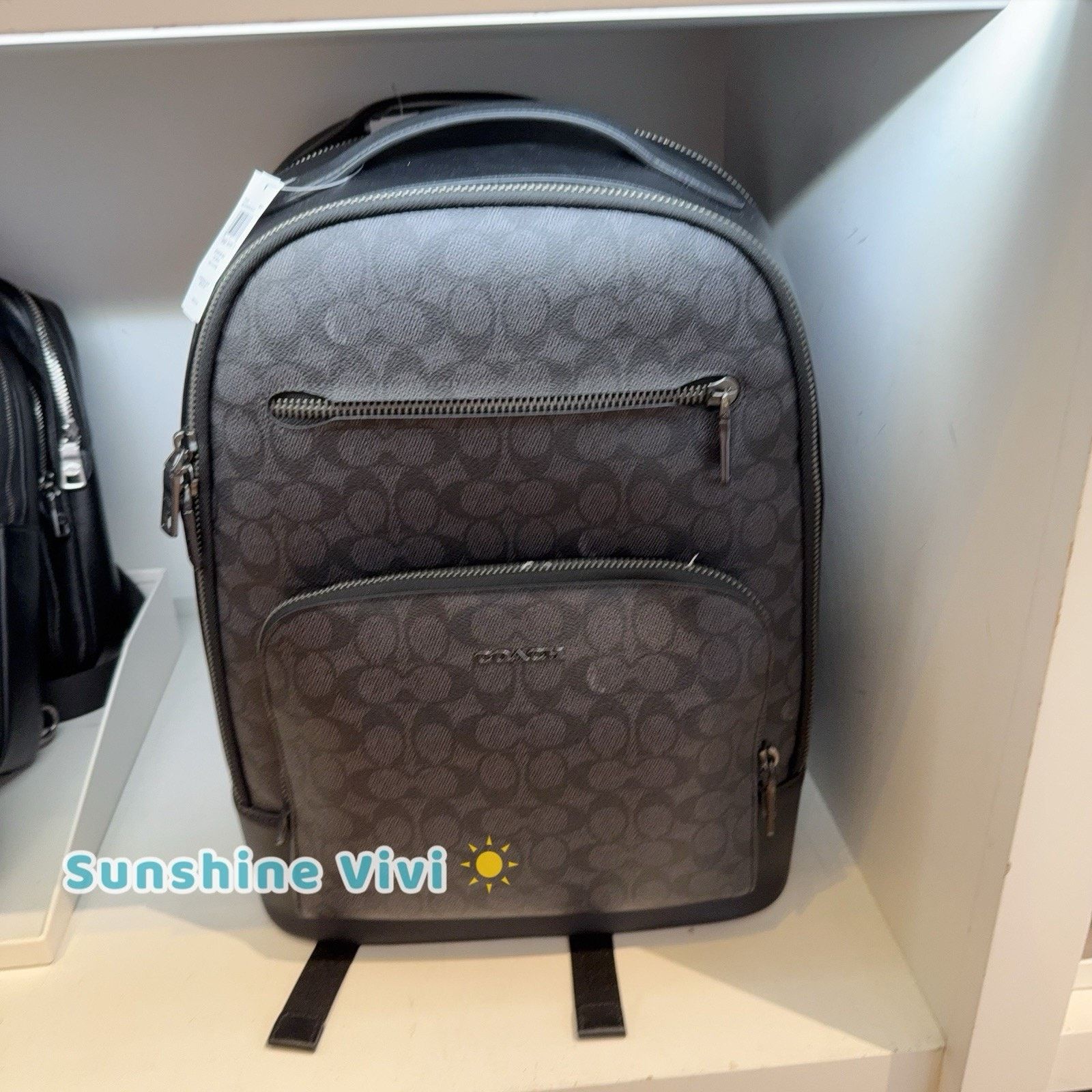 NWT Coach Men’s Ethan Backpack Canvas Charcoal/Black CV919