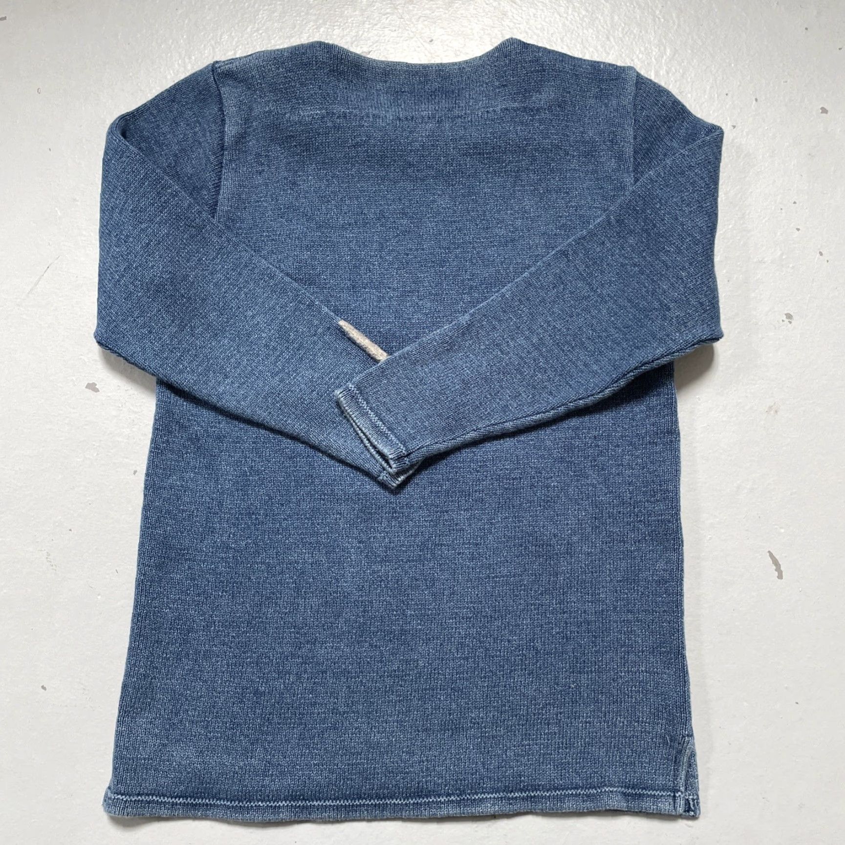 Vintage Blue Willi’s Wool Cotton Knit Sweater Denim Indigo Blue 90s Vintage Womens M - Danish Made Size M / US 6-8 / IT 42-44 - 7 Thumbnail