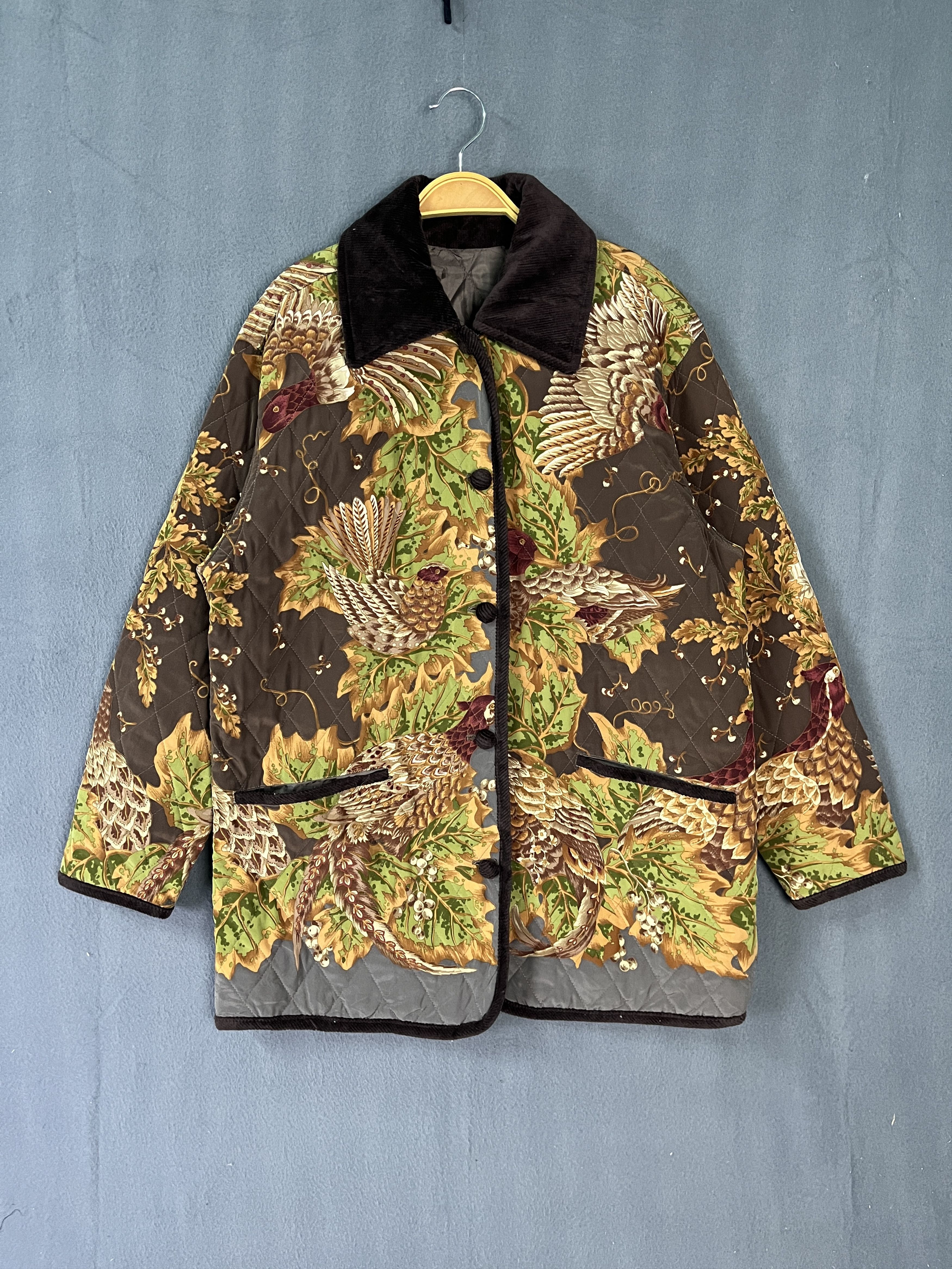 Japanese Brand Artwork of Noble American with Nature AOP Quilted Jacket Size US M / EU 48-50 / 2 - 1 Thumbnail