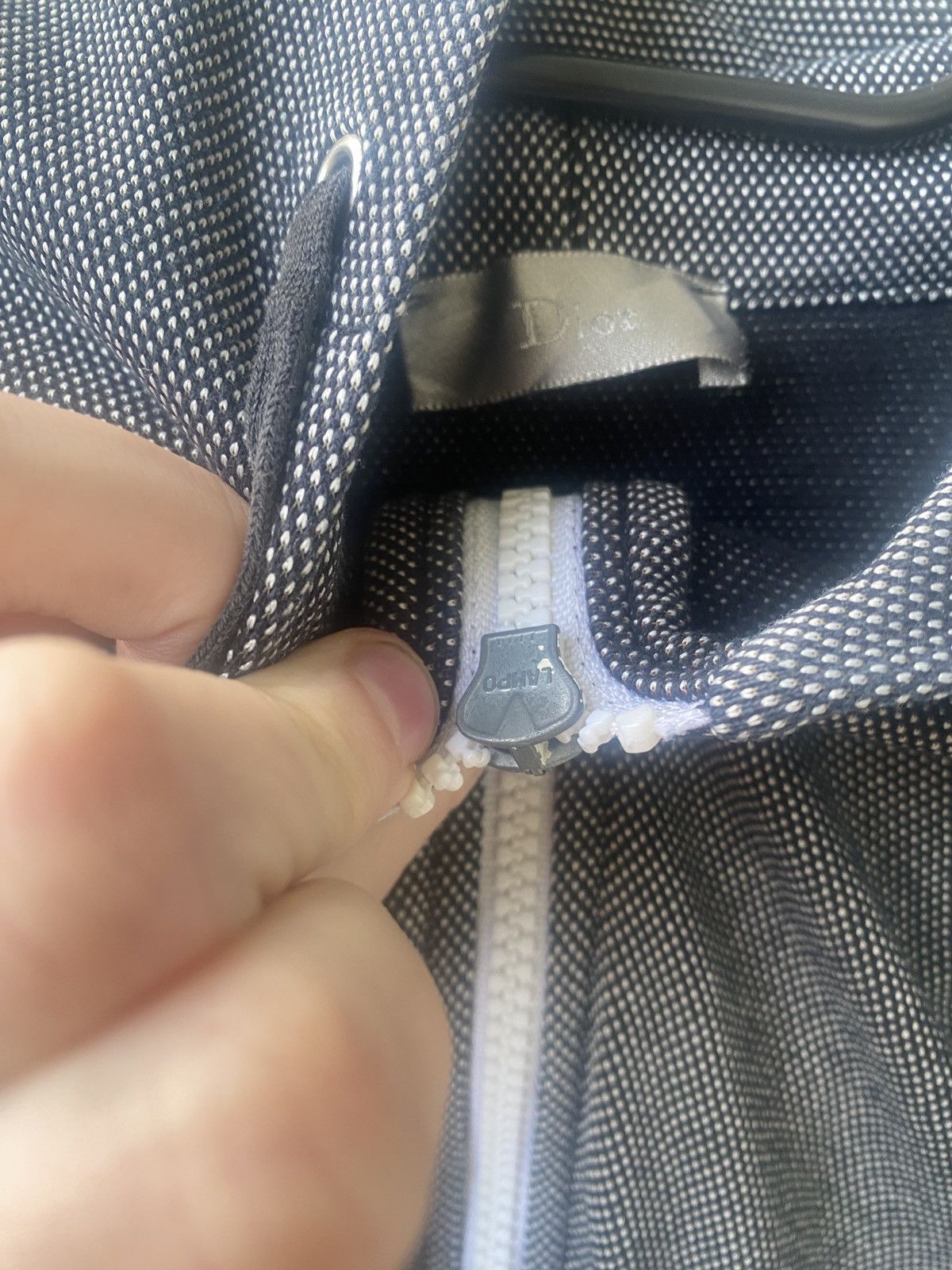 Dior Luxury zip sweatshirt with mini logo dior Size US L / EU 52-54 / 3 - 12 Thumbnail
