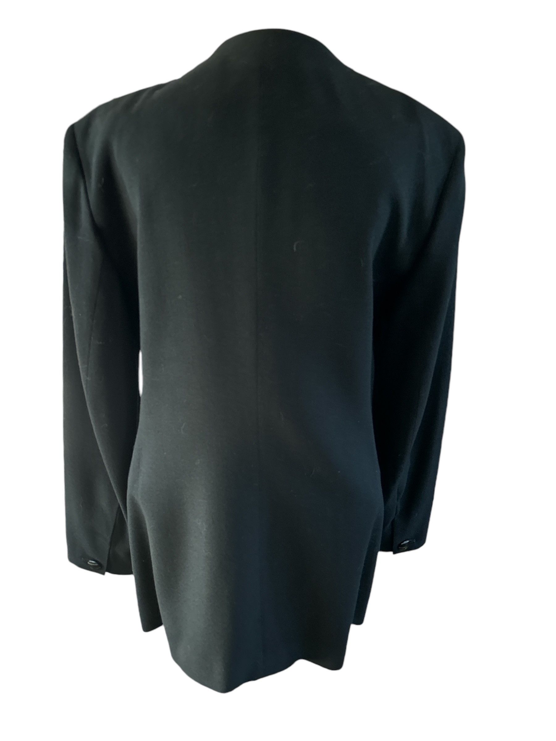 Christian Dior Monsieur Vtg Christian Dior 100% Wool Black Button Blazer Jacket Size M / US 6-8 / IT 42-44 - 4 Thumbnail