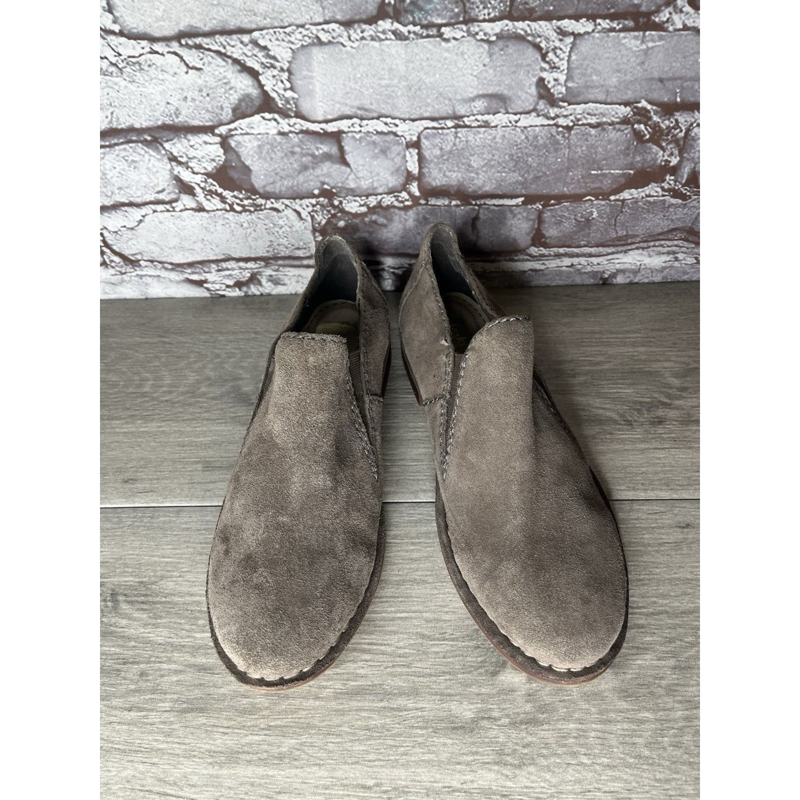 Clarks Clarks Somerset Gray Suede Leather Loafers Ankle Booties Wom Size US 9 / IT 39 - 2 Thumbnail