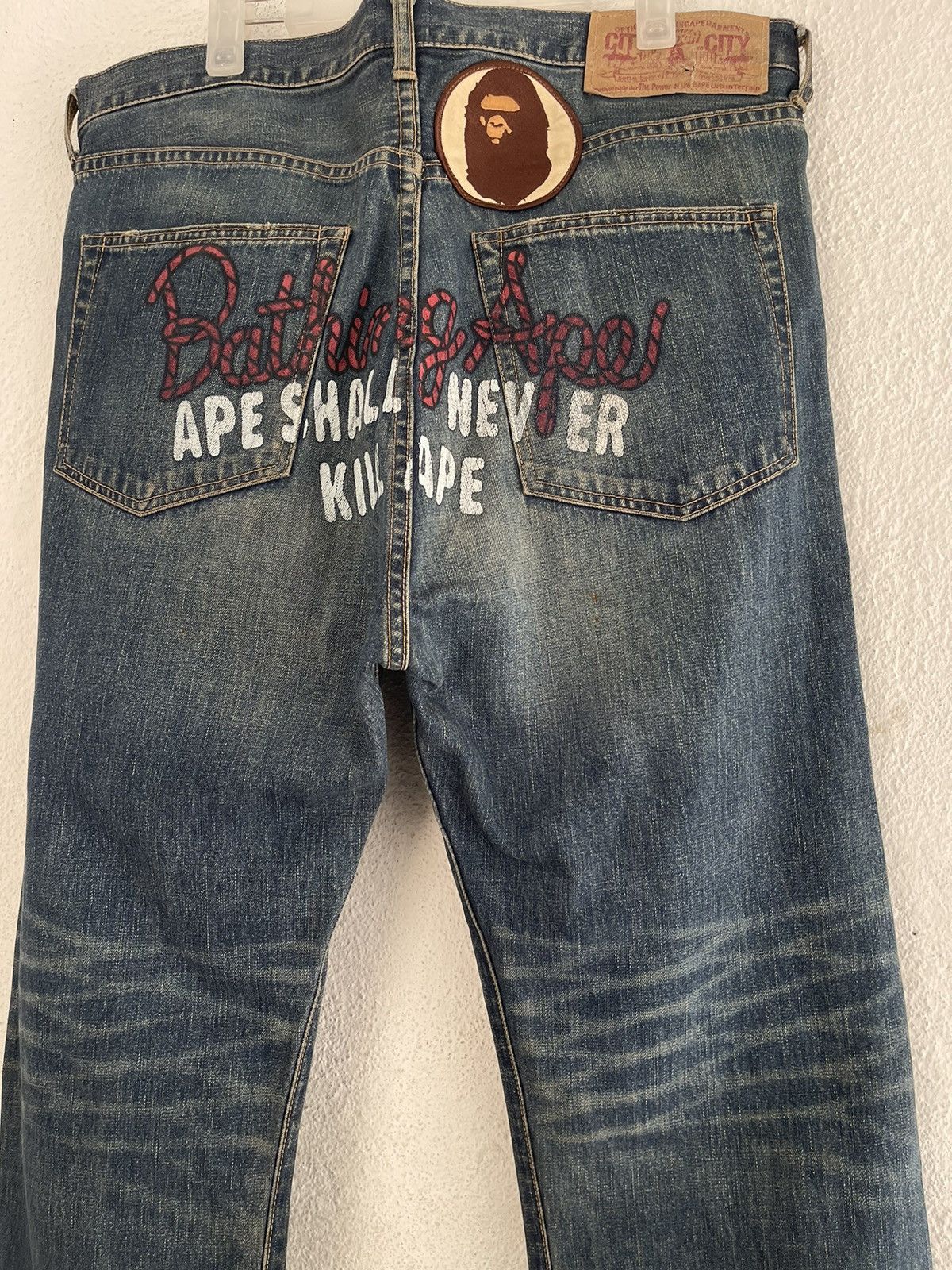 Bape OG Bape Bathing Ape ASNKA Patches Jeans Size 38 Size US 38 / EU 54 - 9 Thumbnail