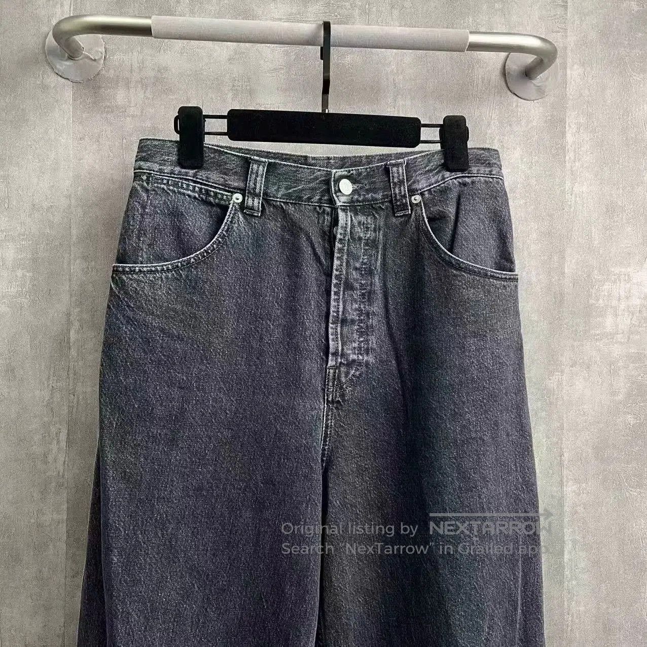 Gucci Gucci Washed Black Distressed Wide. Size 30" / US 8 / IT 44 - 2 Thumbnail