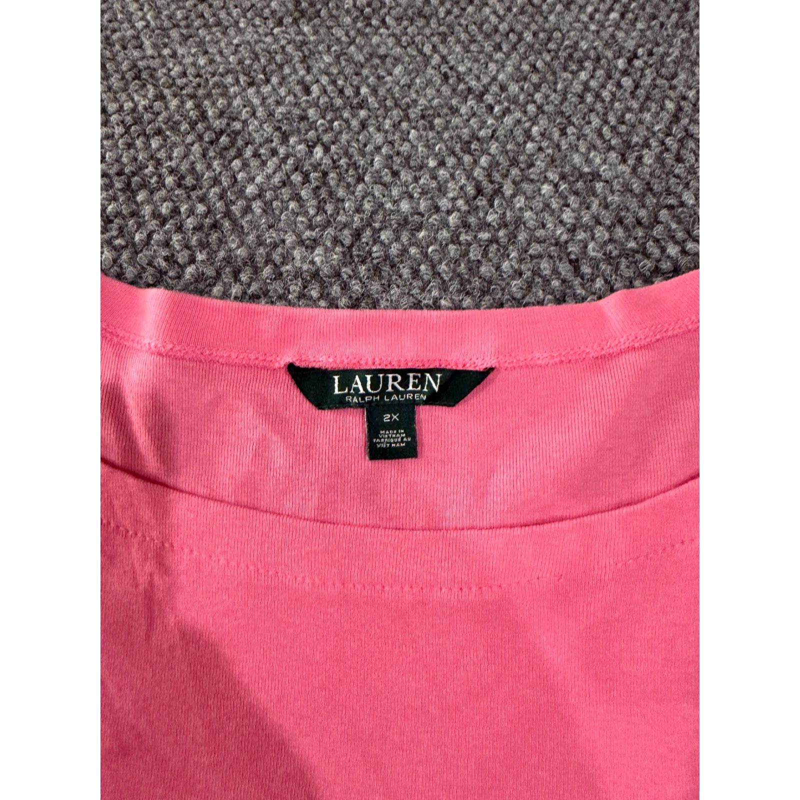 Ralph Lauren Lauren Ralph Lauren shirt womens 2X pink short sleeve cotton casual Size XXL / US 16-18 / IT 52-54 - 3 Thumbnail