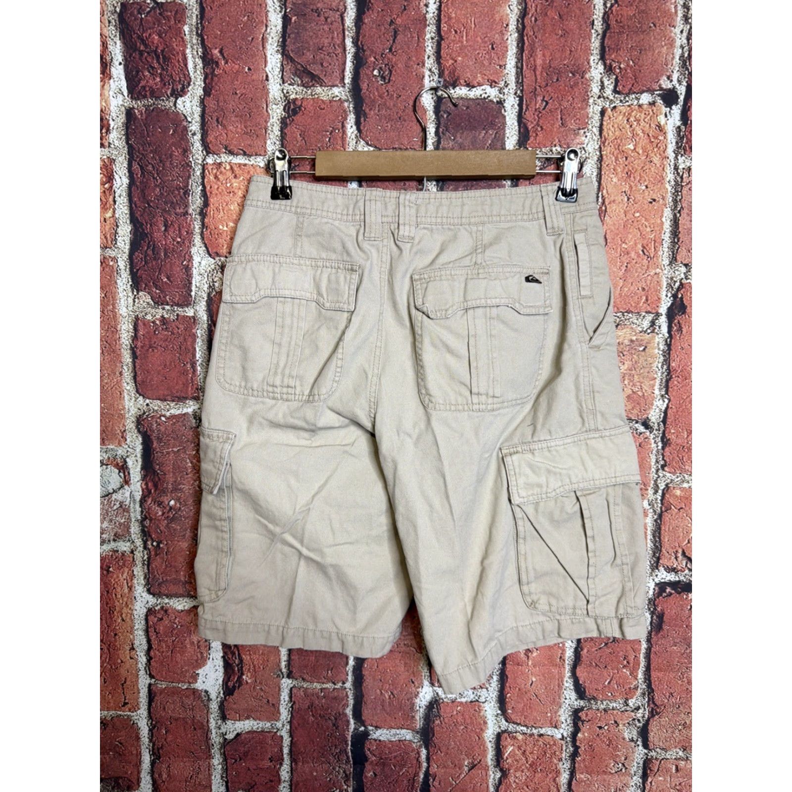Quiksilver Quiksilver Shorts Mens 29 Beige Y2K Skate Shirt Size US 29 - 4 Thumbnail