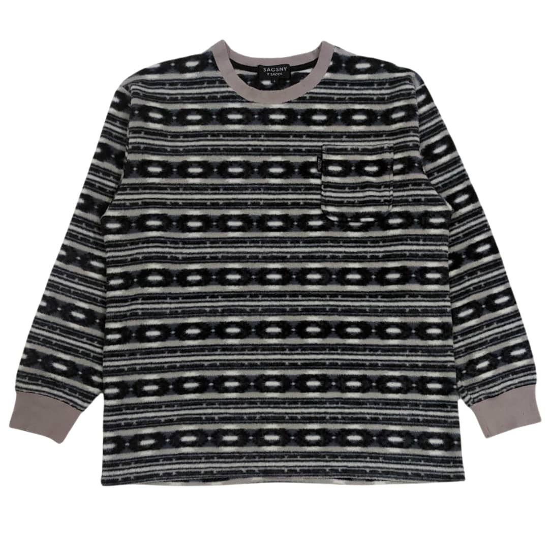Rare! Vintage SACSNY Y'SSACS Yohji Yamamoto Patterned Fleece