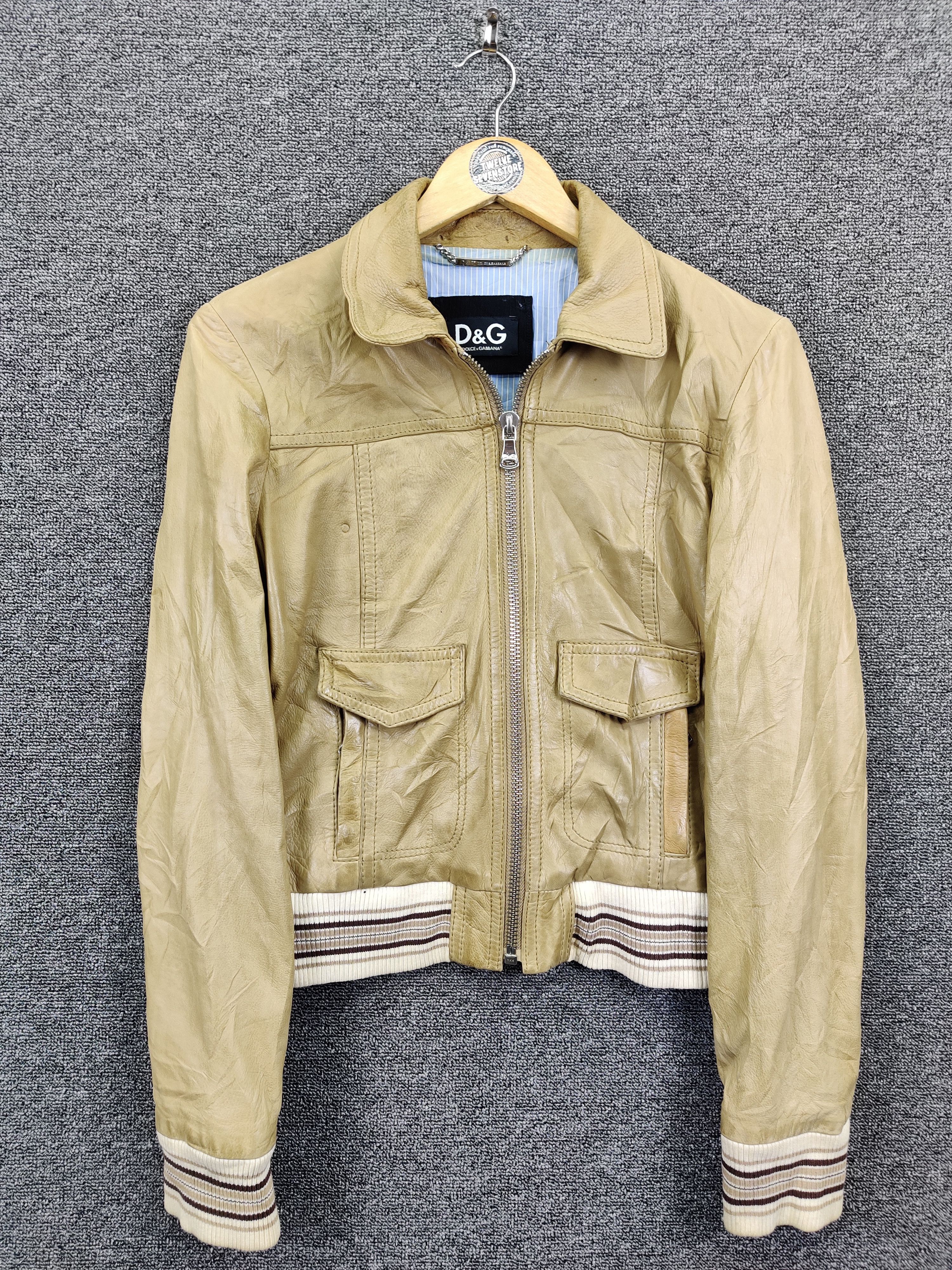 Dolce & Gabbana Vintage Dolce & Gabbana Leather Bomber Jacket Size US S / EU 44-46 / 1 - 1 Thumbnail